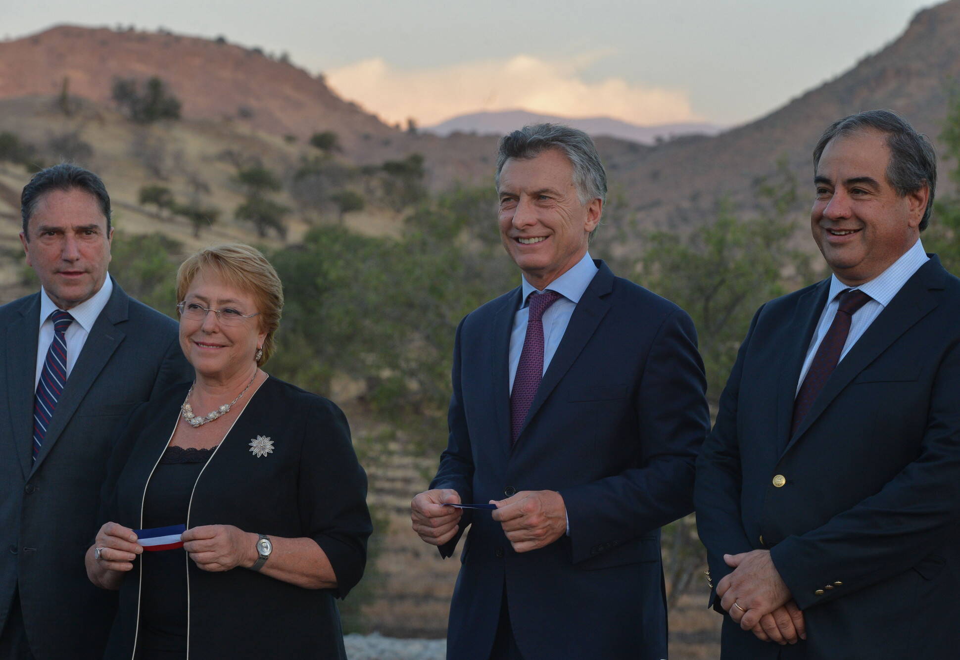 Mauricio Macri y Michelle Bachelet, en un acto por los 200 años de la batalla de Chacabuco