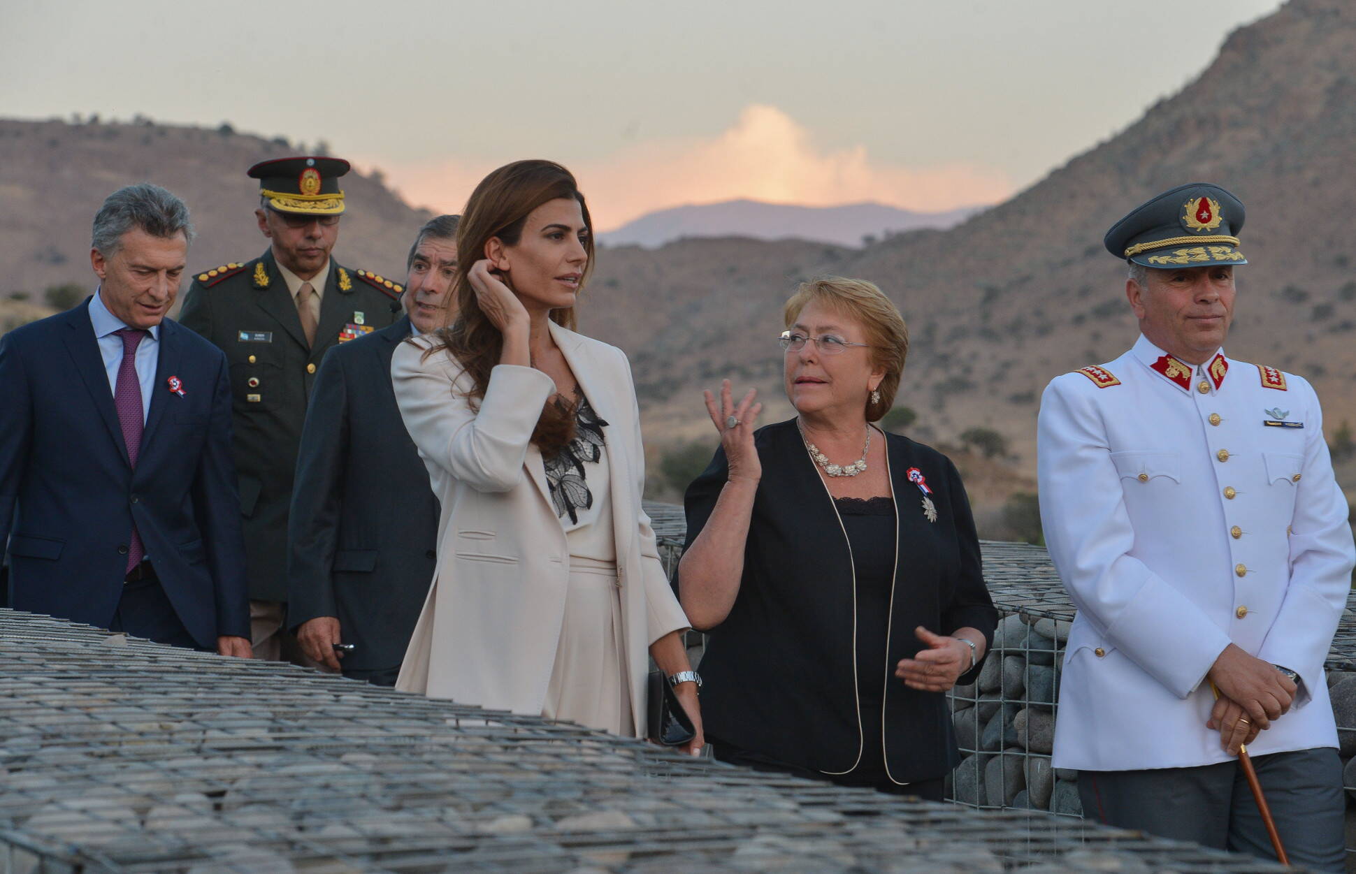 Mauricio Macri y Michelle Bachelet, en un acto por los 200 años de la batalla de Chacabuco