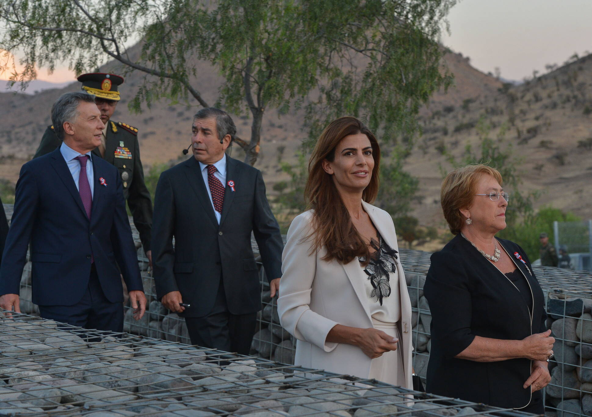 Mauricio Macri y Michelle Bachelet, en un acto por los 200 años de la batalla de Chacabuco