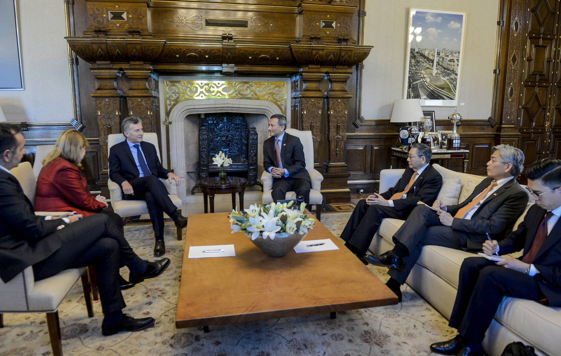 El presidente Mauricio Macri recibió al canciller de Singapur, Vivian Balakrishnan