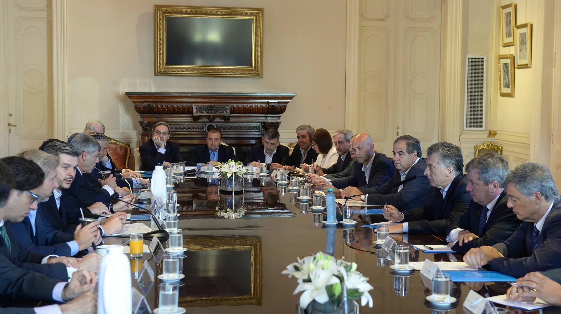 El presidente Macri encabezó una reunión de gabinete en la Casa Rosada