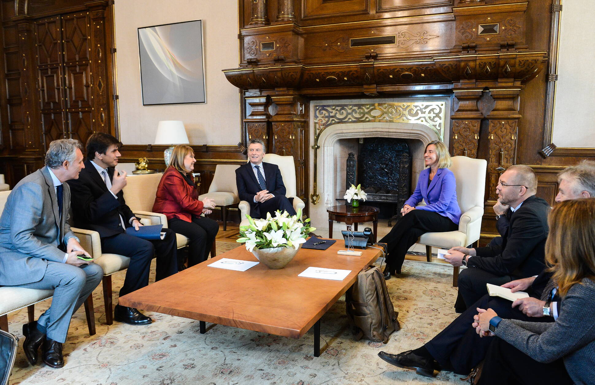 Macri recibió a la Alta representante de la Unión Europea