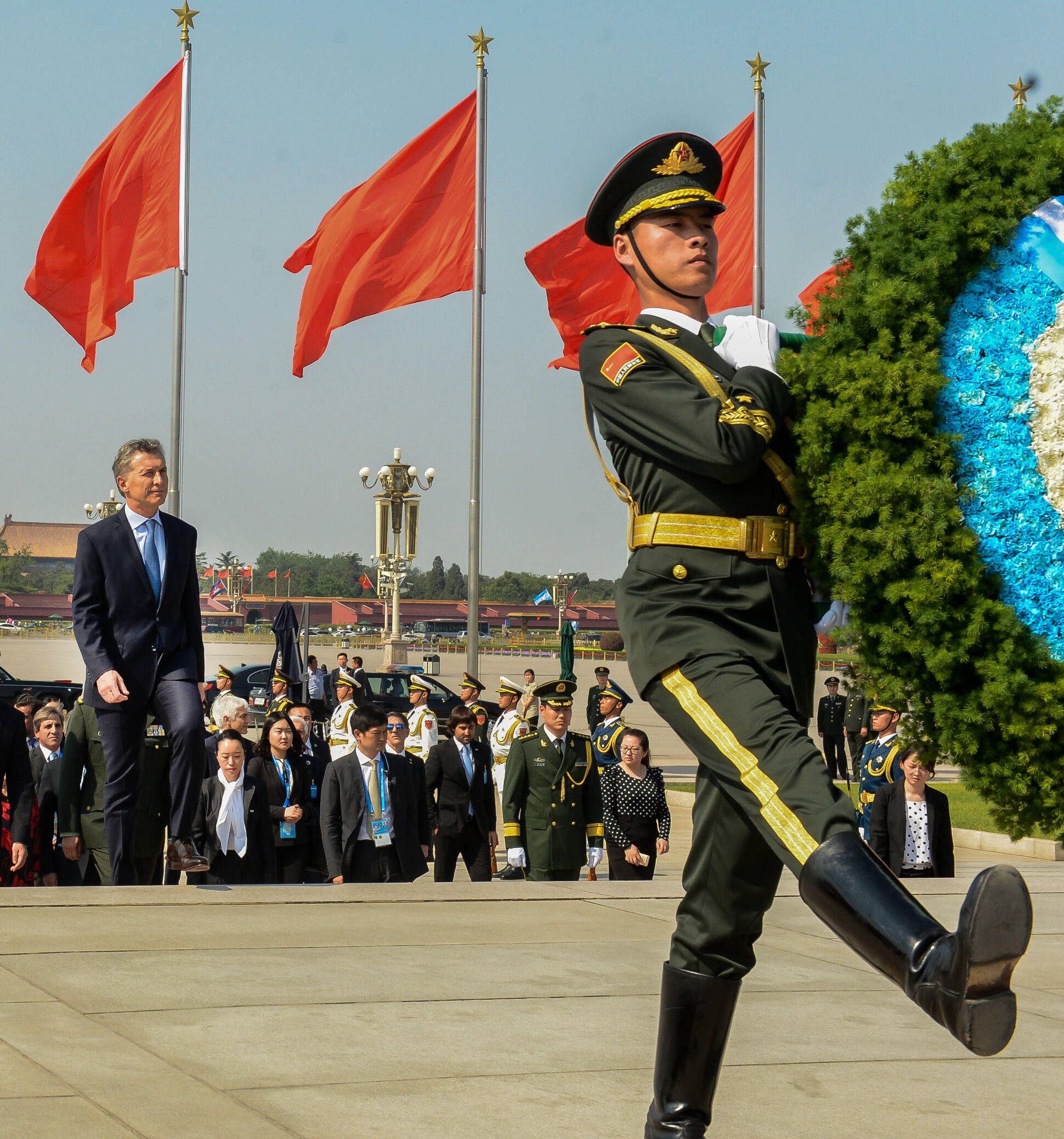 Mauricio Macri fue recibido por Xi Jinping en el Gran Palacio del Pueblo