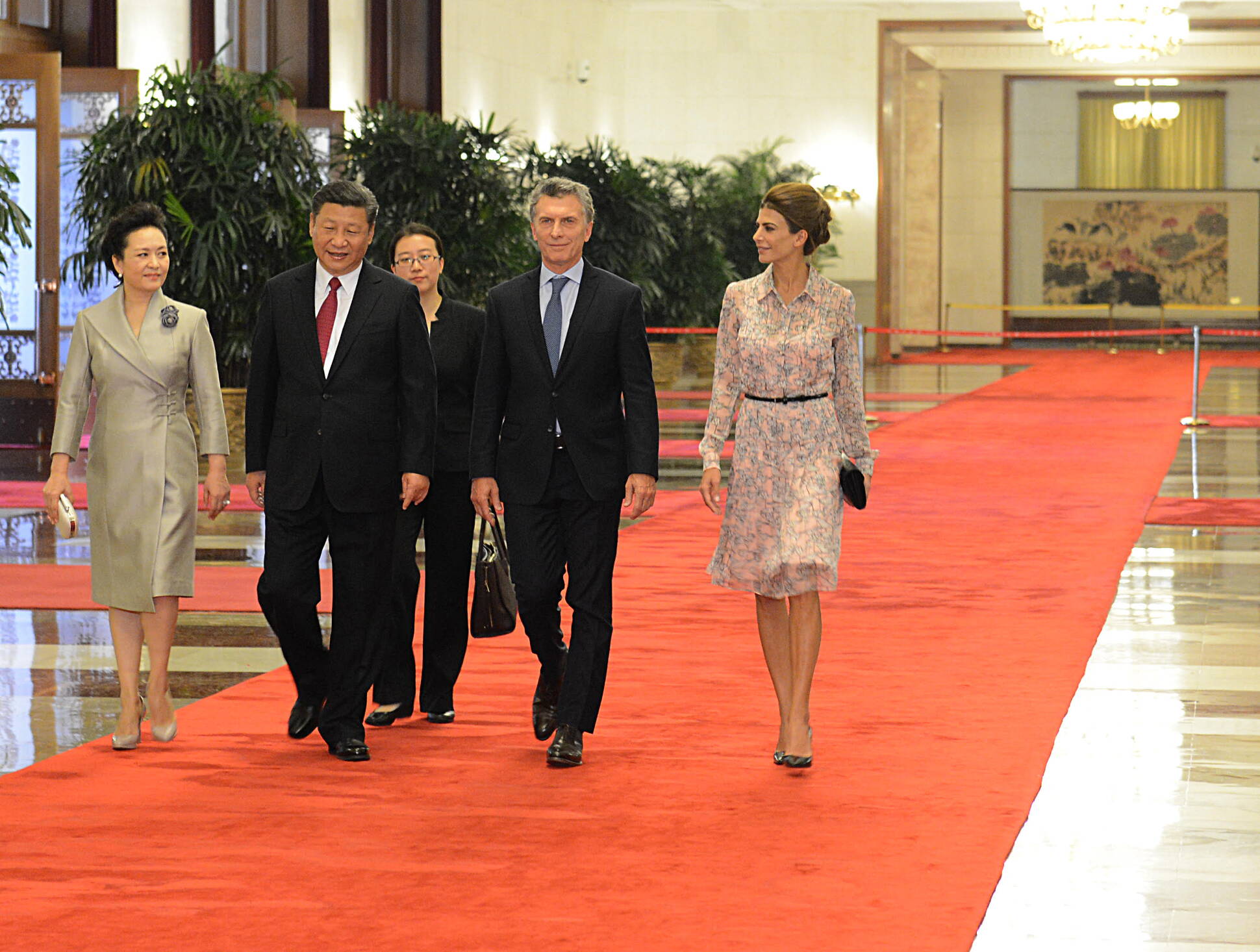 Mauricio Macri fue recibido por Xi Jinping en el Gran Palacio del Pueblo