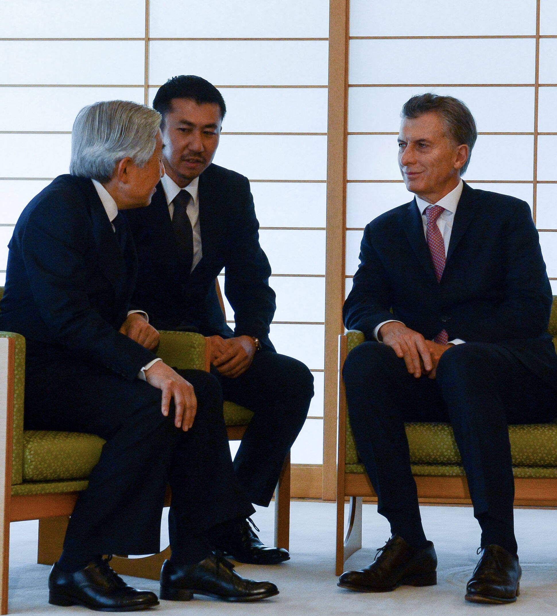 El Presidente y la Primera Dama Awada fueron recibidos por el Emperador Akihito y su esposa