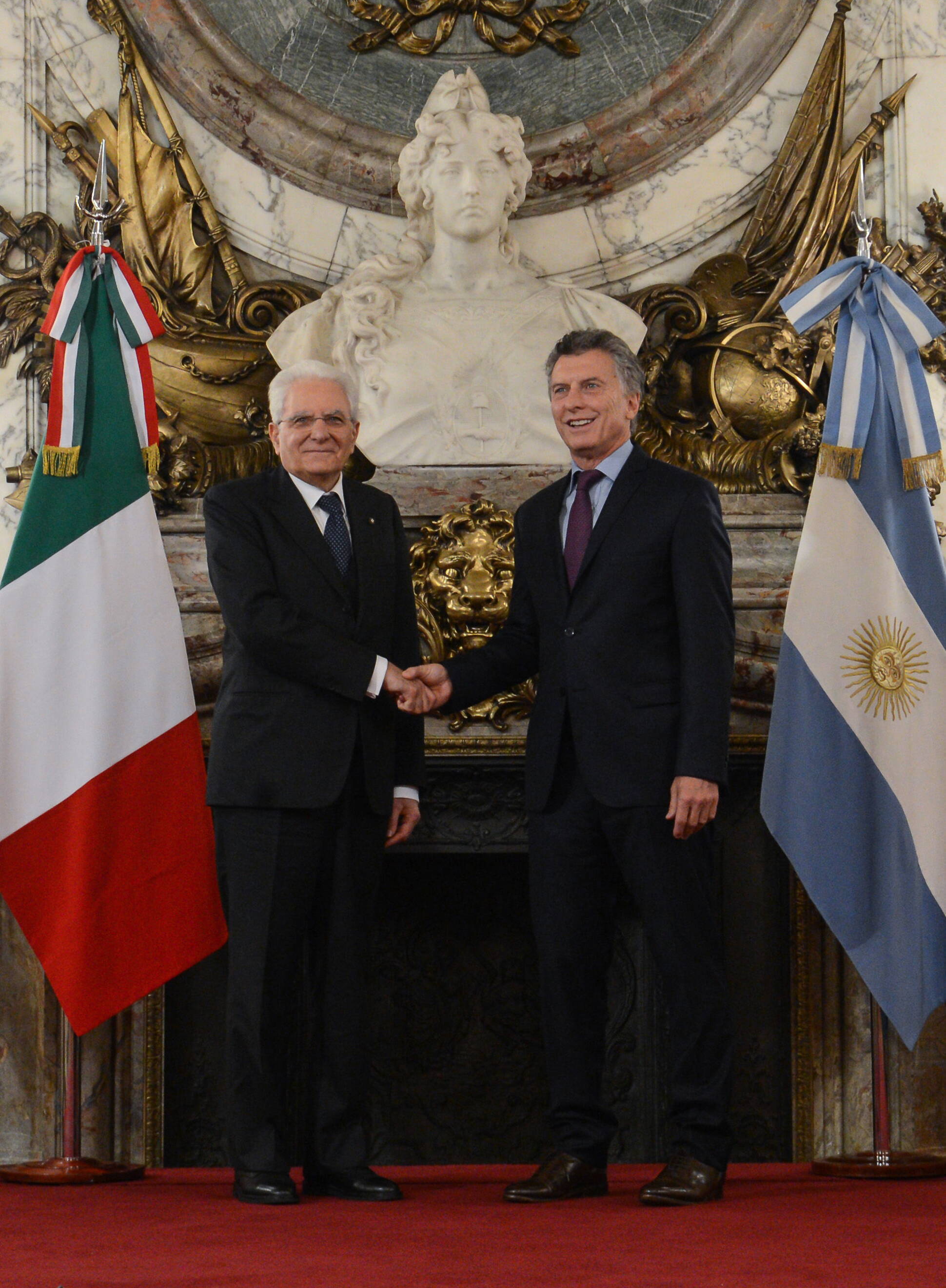 Mauricio Macri recibió al presidente de Italia