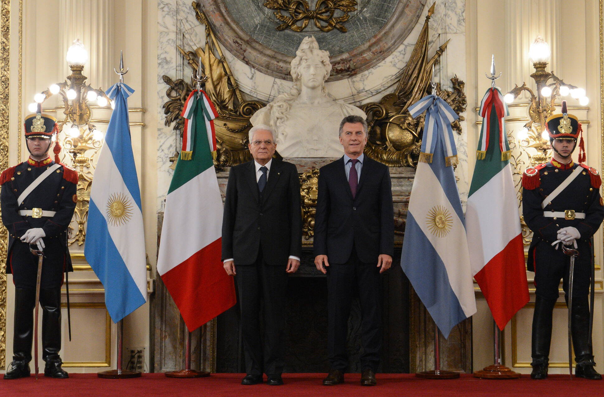 Mauricio Macri recibió al presidente de Italia