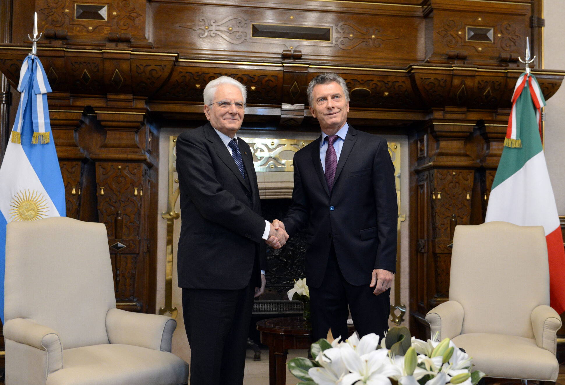 Mauricio Macri recibió al presidente de Italia