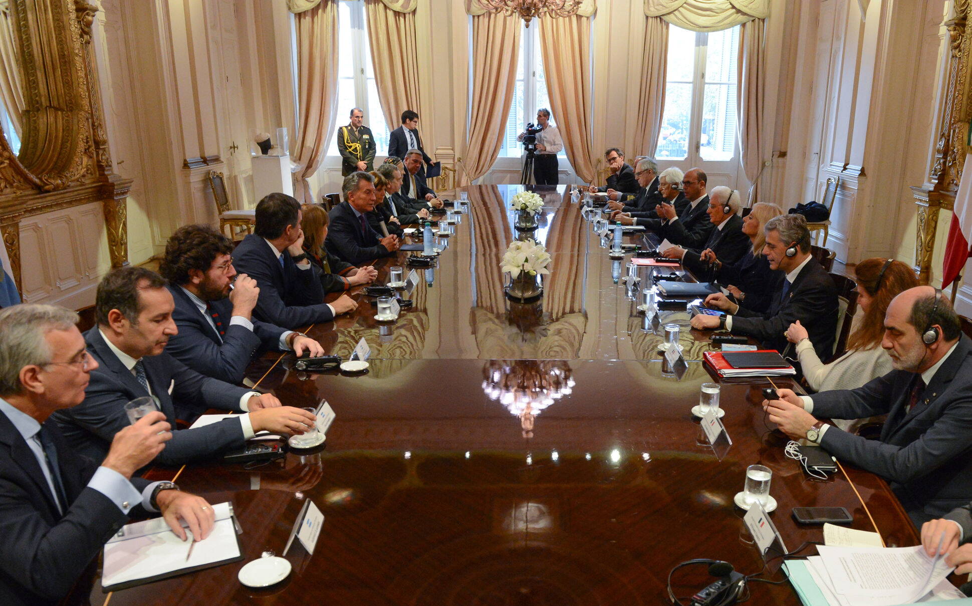 Mauricio Macri recibió al presidente de Italia