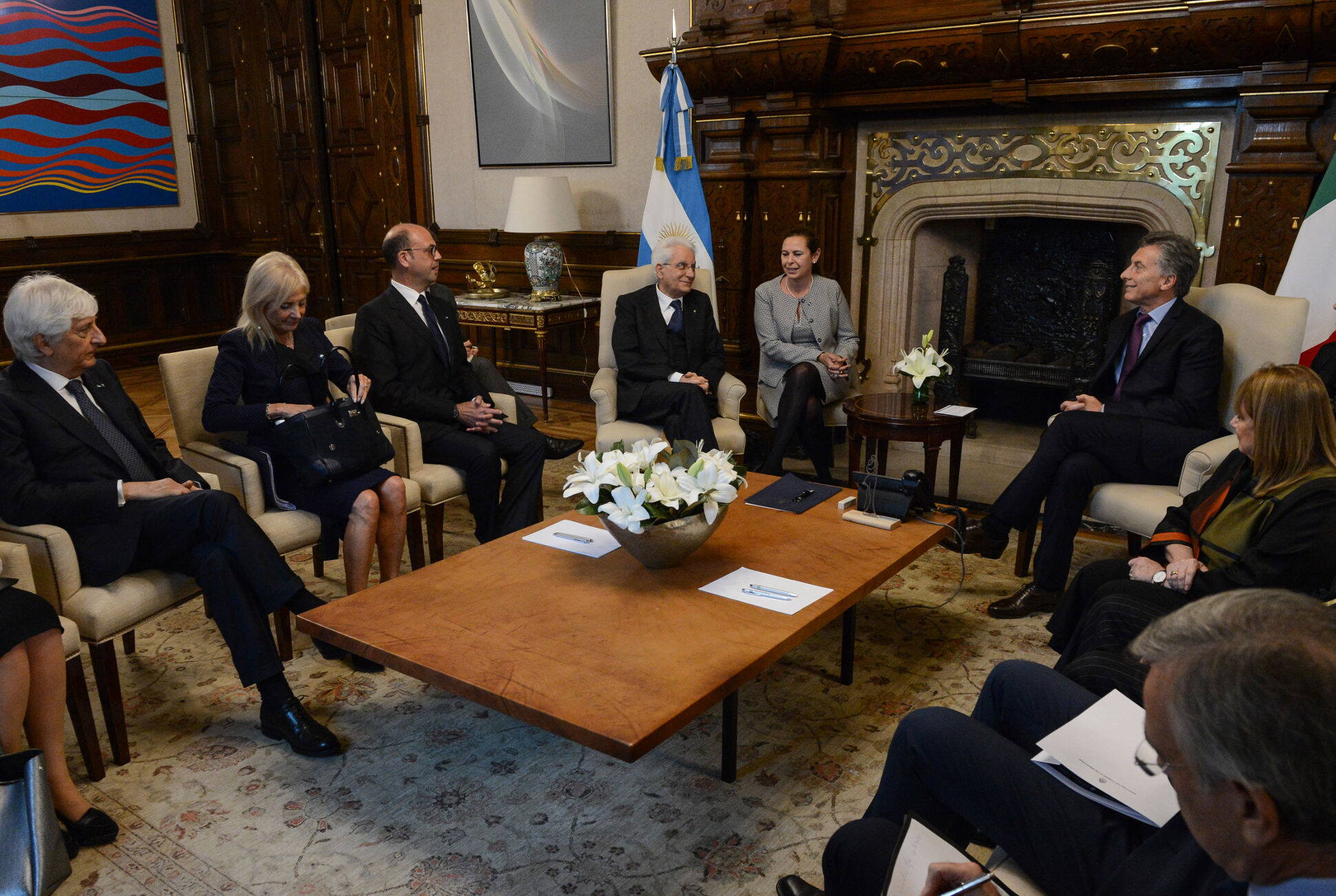 Mauricio Macri recibió al presidente de Italia