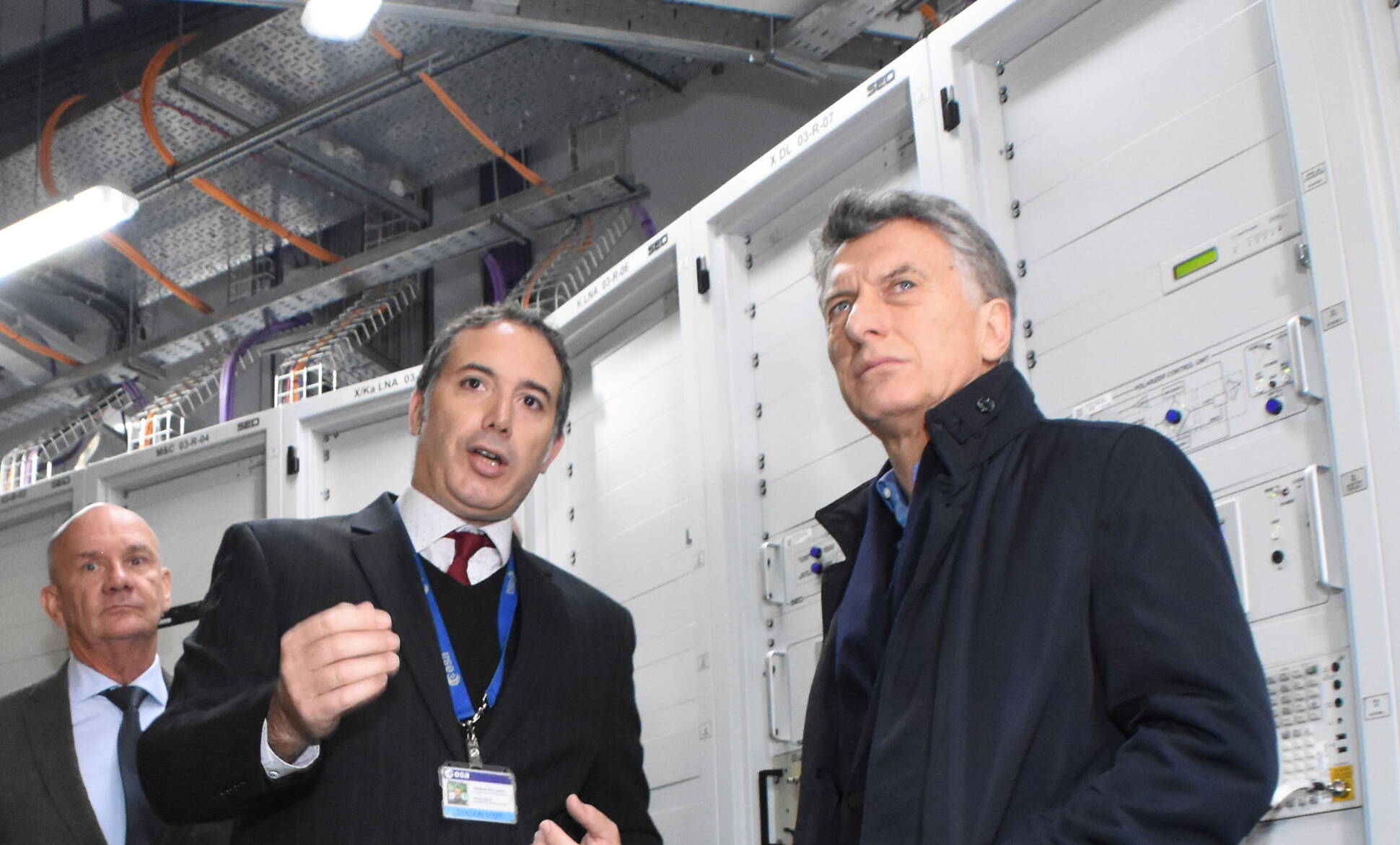 El Presidente recorrió un centro científico que la Agencia Espacial Europea tiene en Mendoza