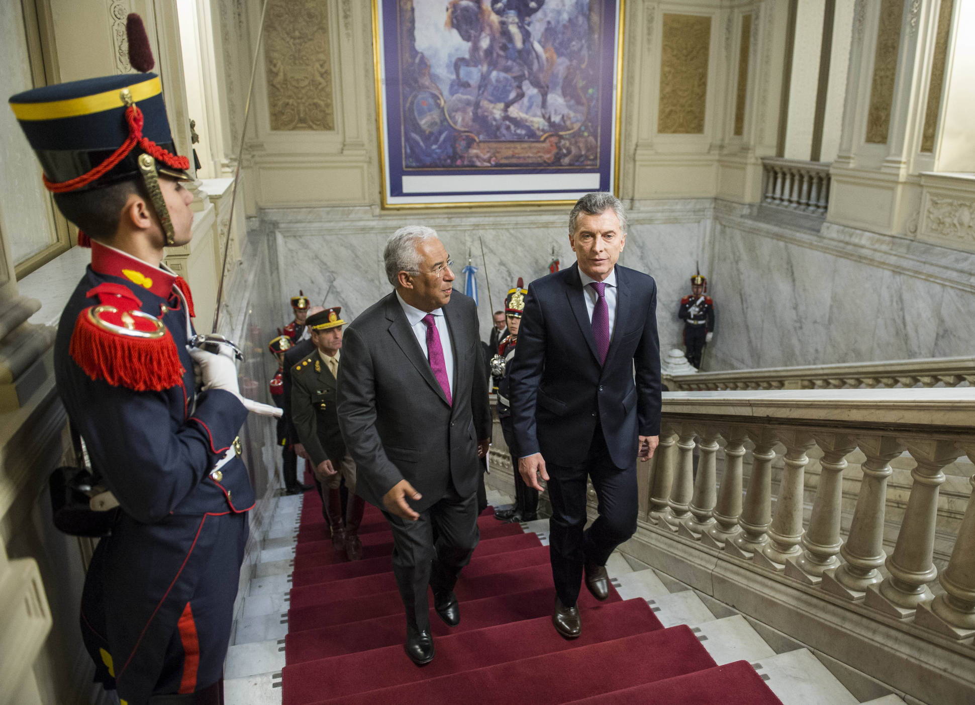 El presidente Macri recibió al primer ministro de Portugal 