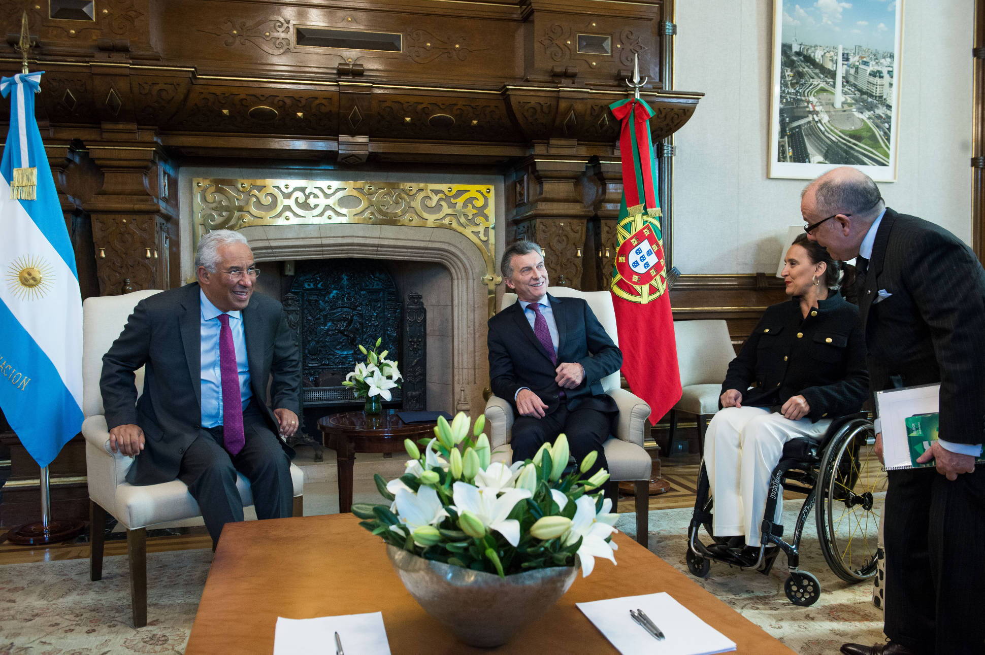 El presidente Macri recibió al primer ministro de Portugal 