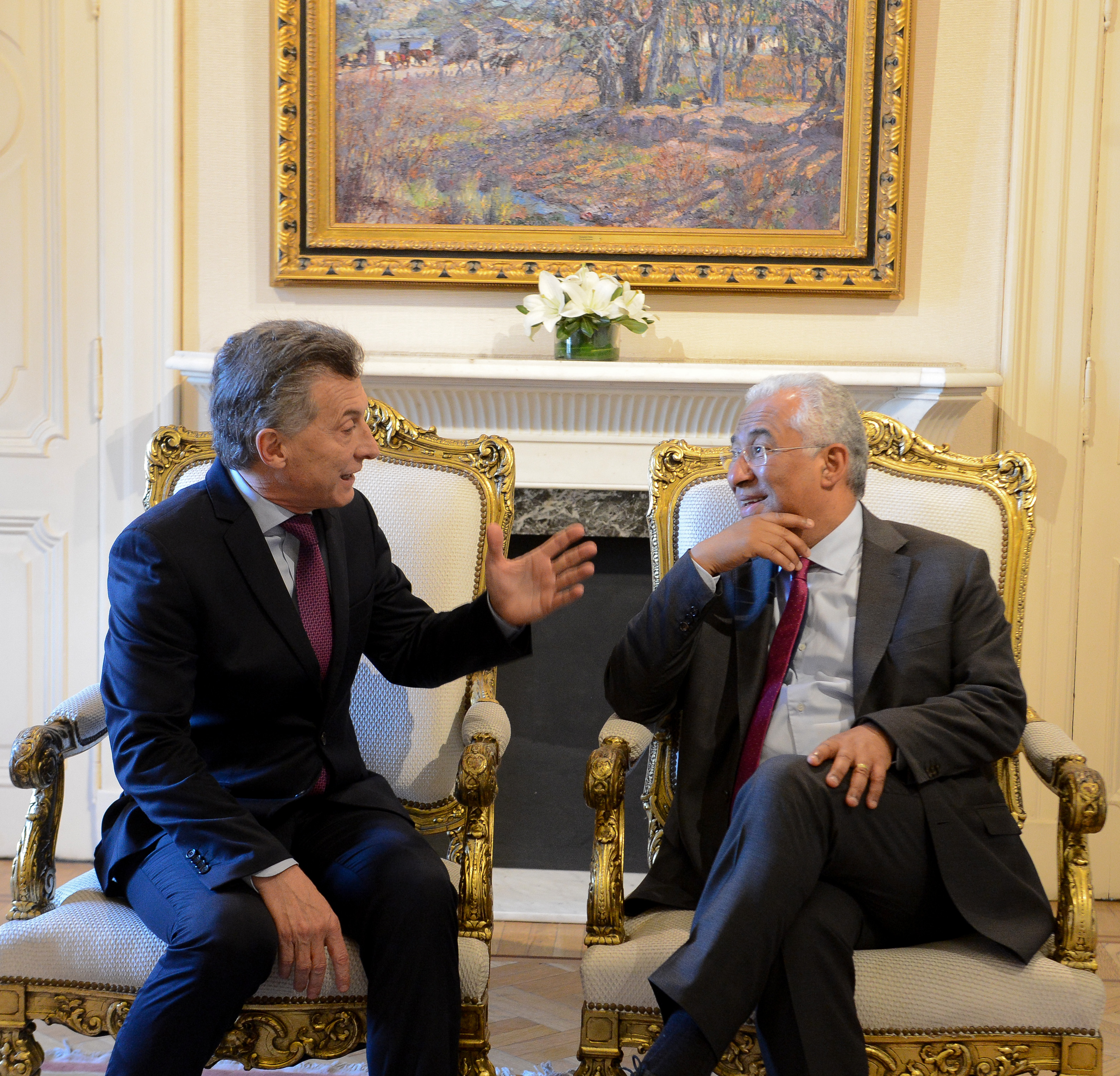 El presidente Macri recibió al primer ministro de Portugal 