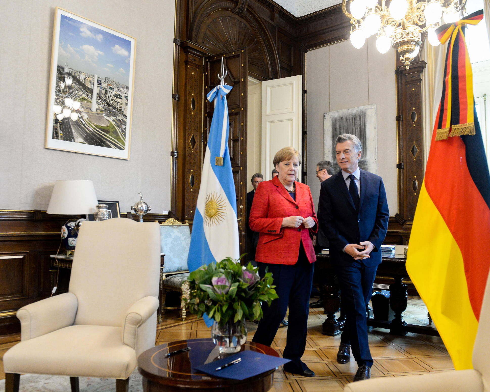 El Presidente recibió a la canciller de Alemania