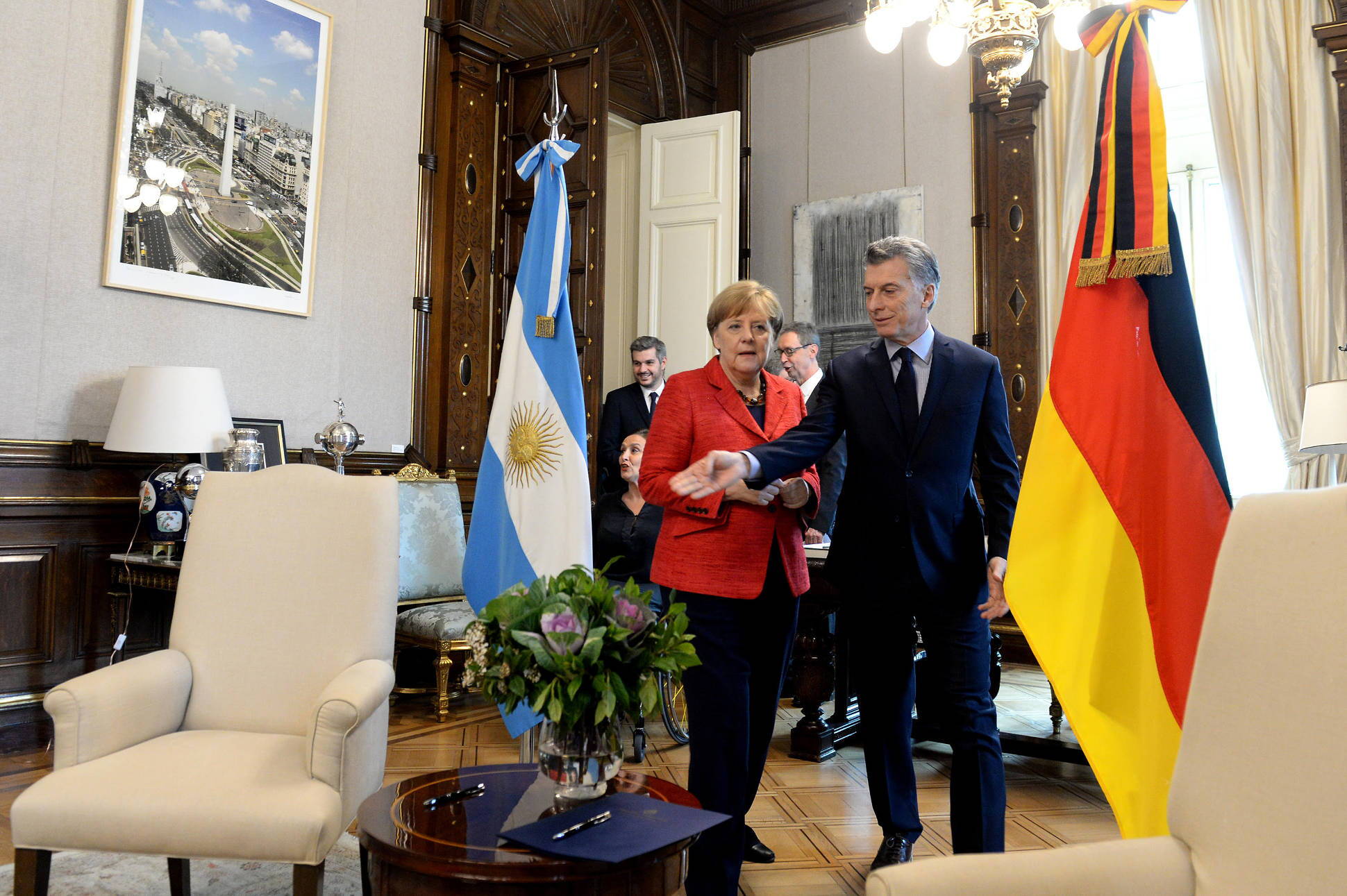 El Presidente recibió a la canciller de Alemania