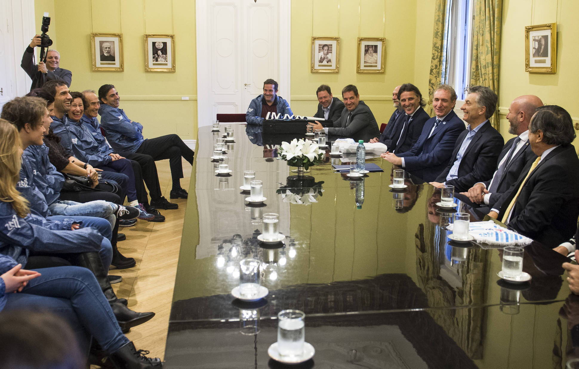 El Presidente saludó a deportistas argentinos que participarán de las 20° Macabeadas Mundiales