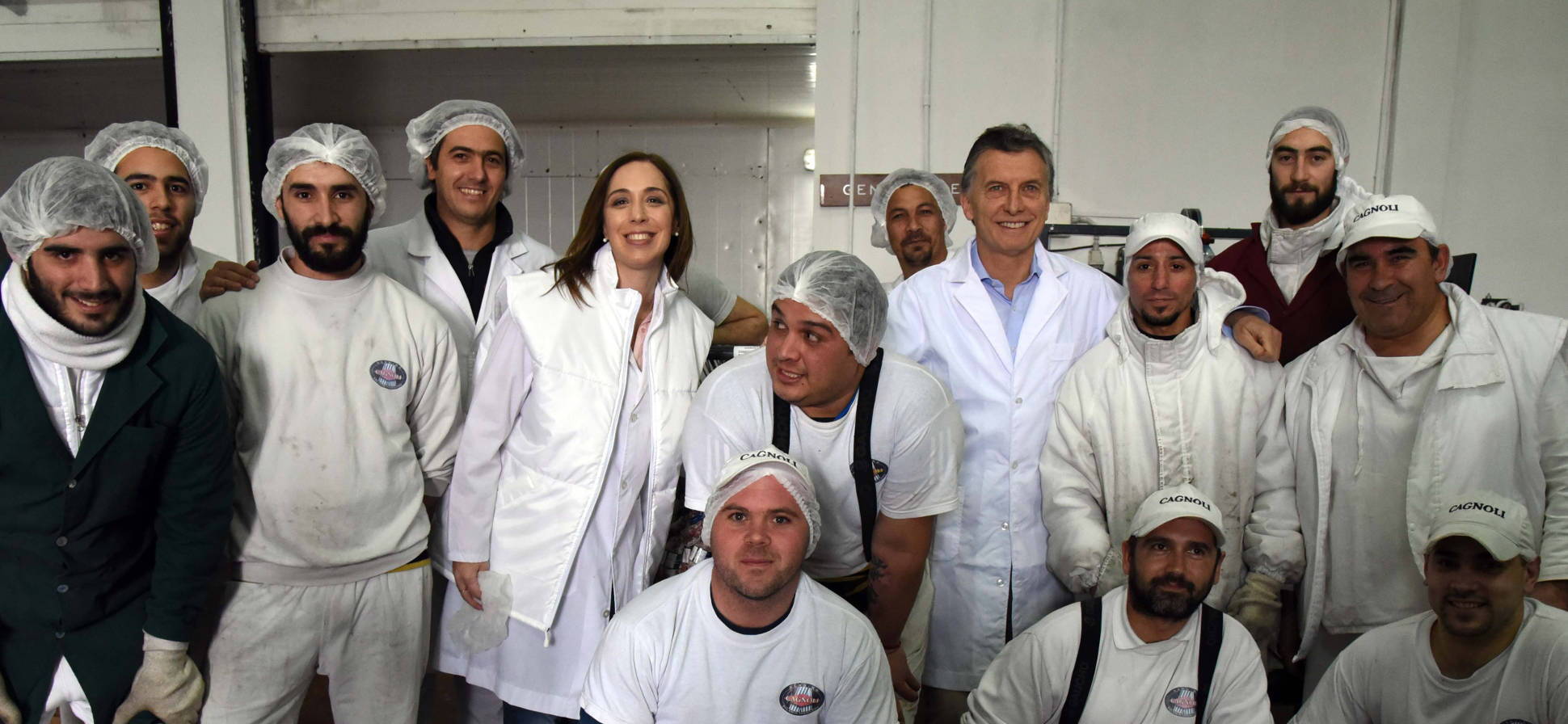 El Presidente visitó una fábrica de chacinados en Tandil