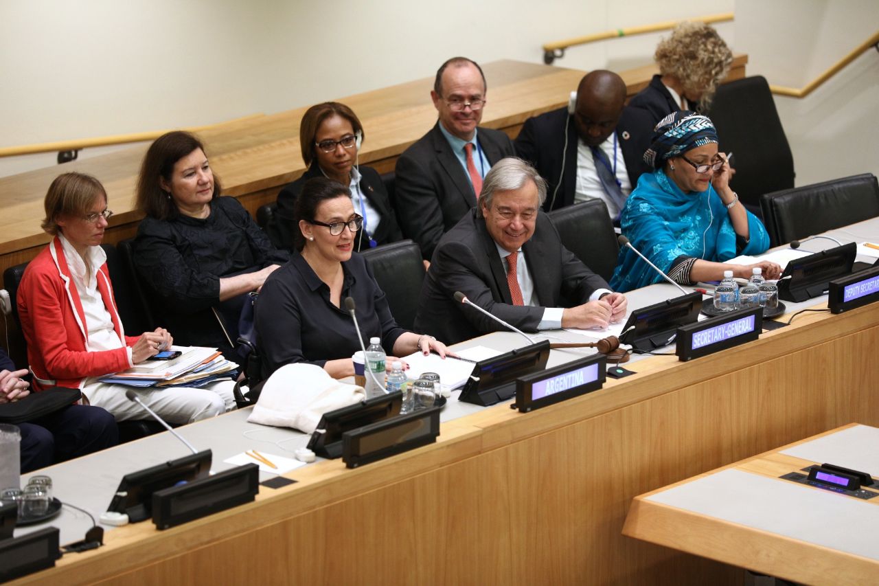 Primera reunión de Michetti en la ONU