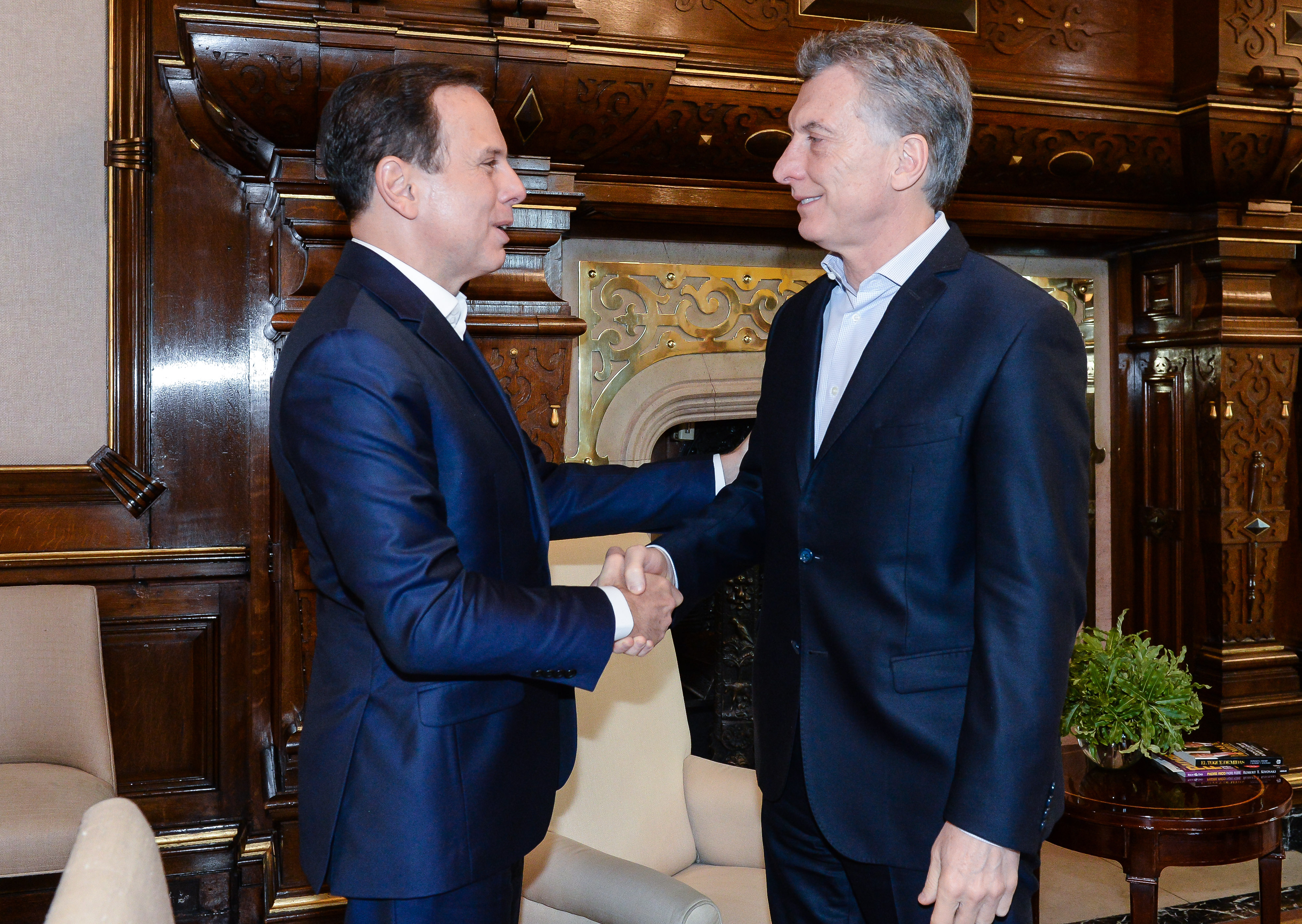 El presidente Mauricio Macri recibió al alcalde de San Pablo