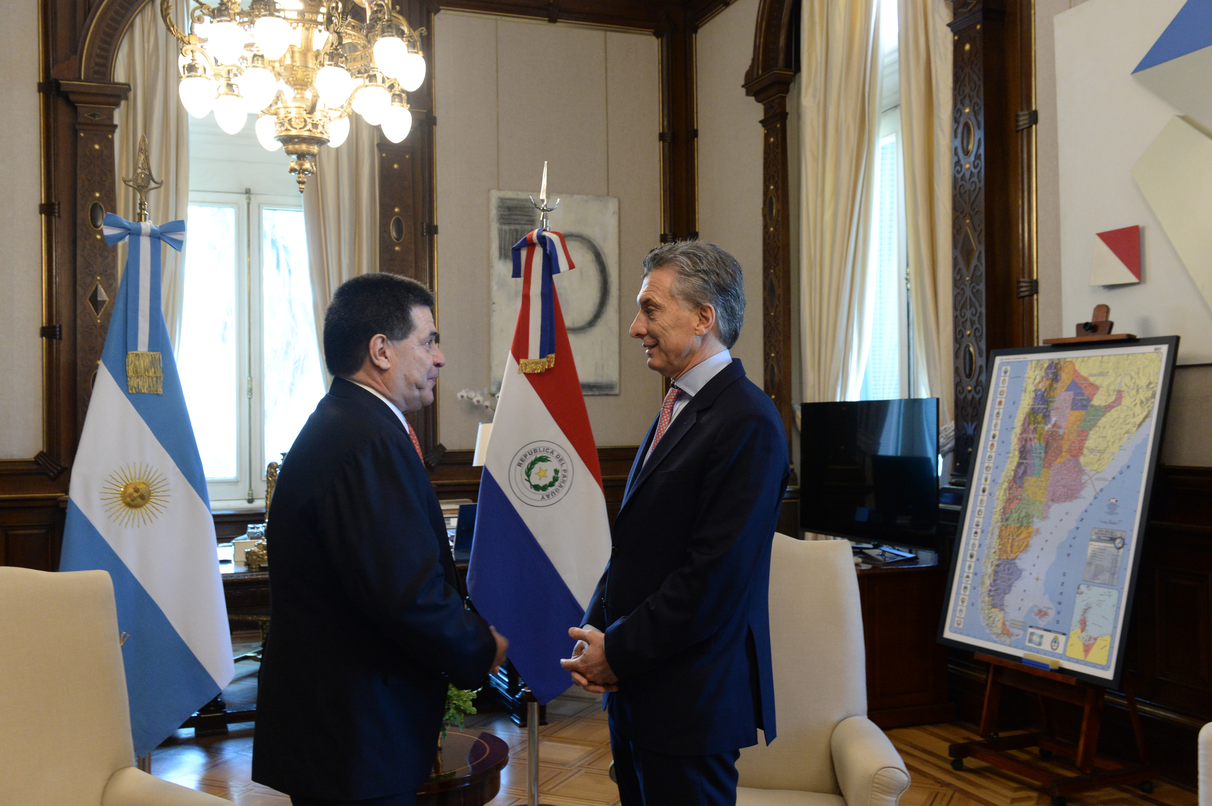 Macri se reunió con el presidente de Paraguay y el titular de la Conmebol