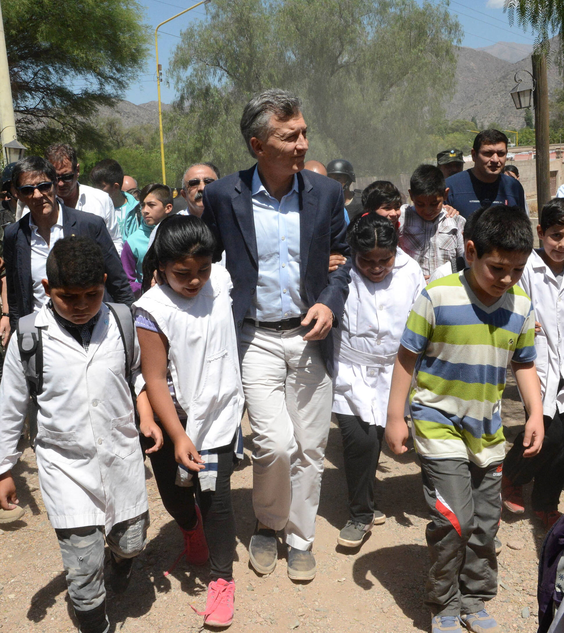 El presidente Macri visitó un pueblo histórico de La Rioja