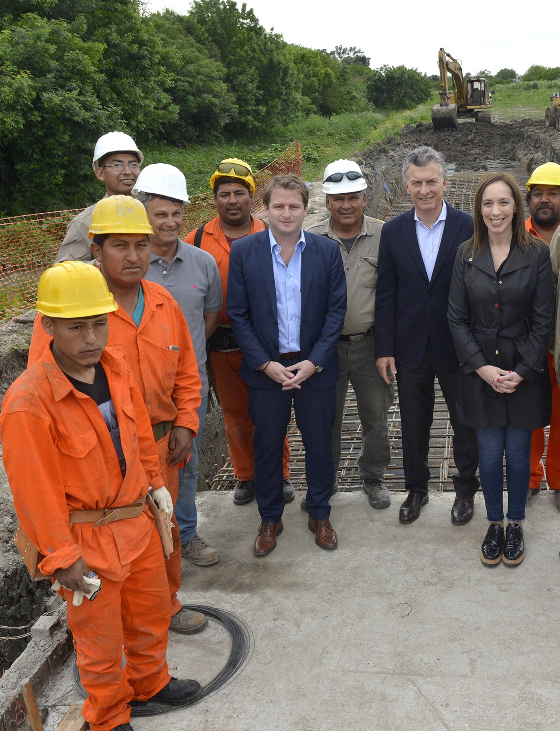 El Presidente recorrió una obra hídrica que beneficiará a 30 mil vecinos de San Fernando