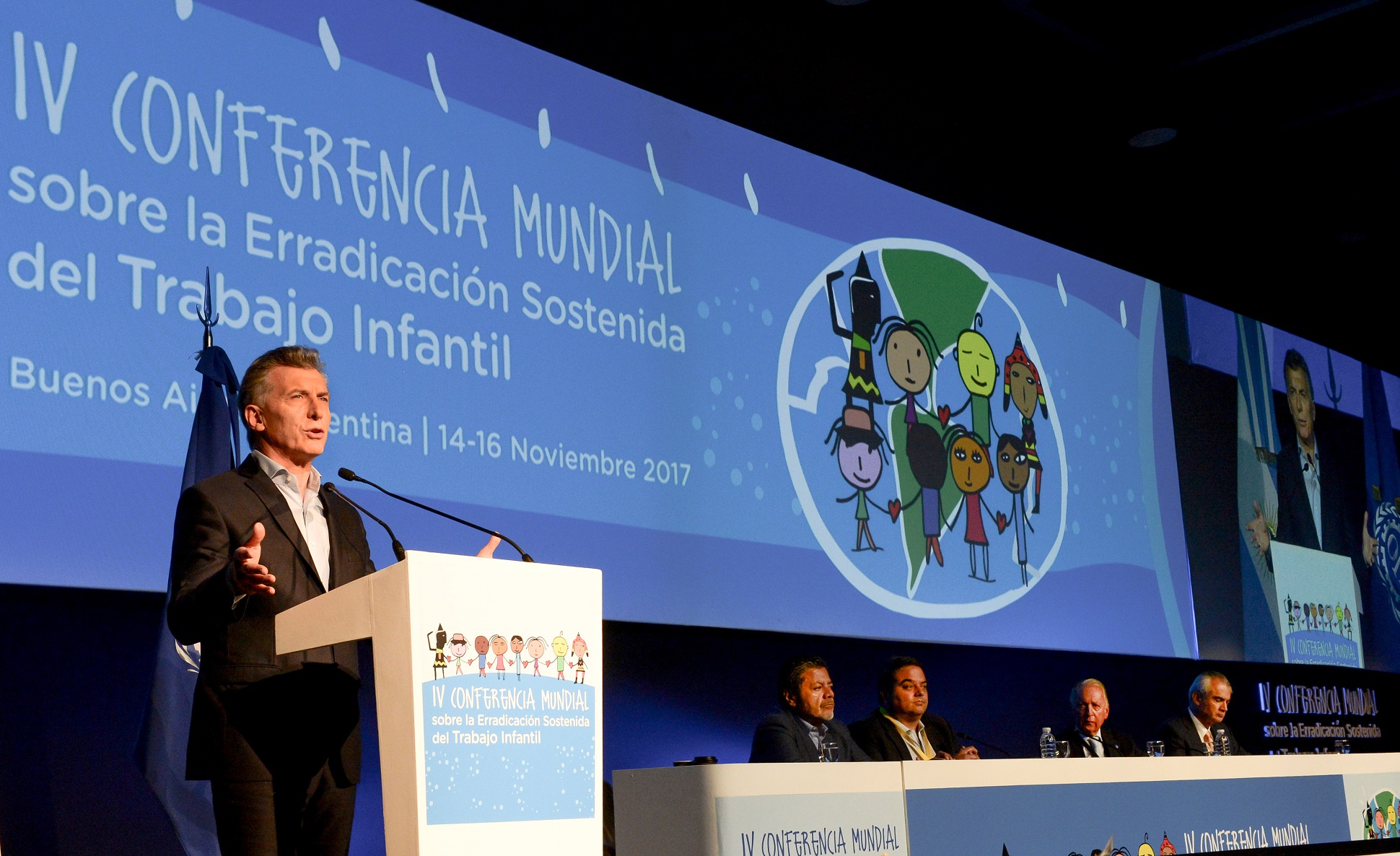 Macri ratificó el compromiso de la Argentina en la lucha para erradicar el trabajo infantil