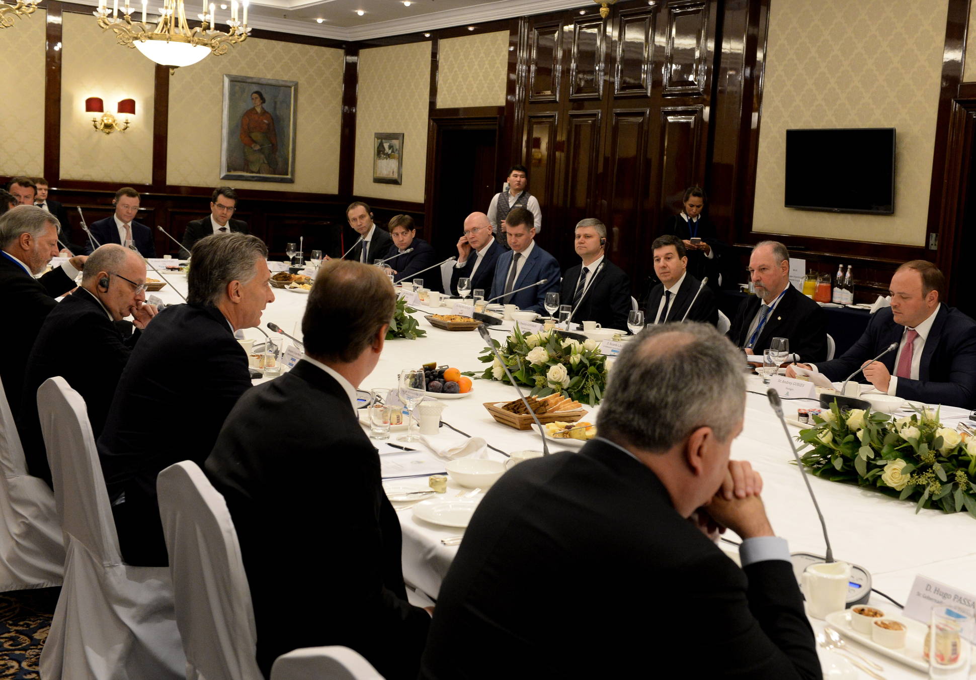 El Presidente se reunió con directivos de importantes empresas rusas