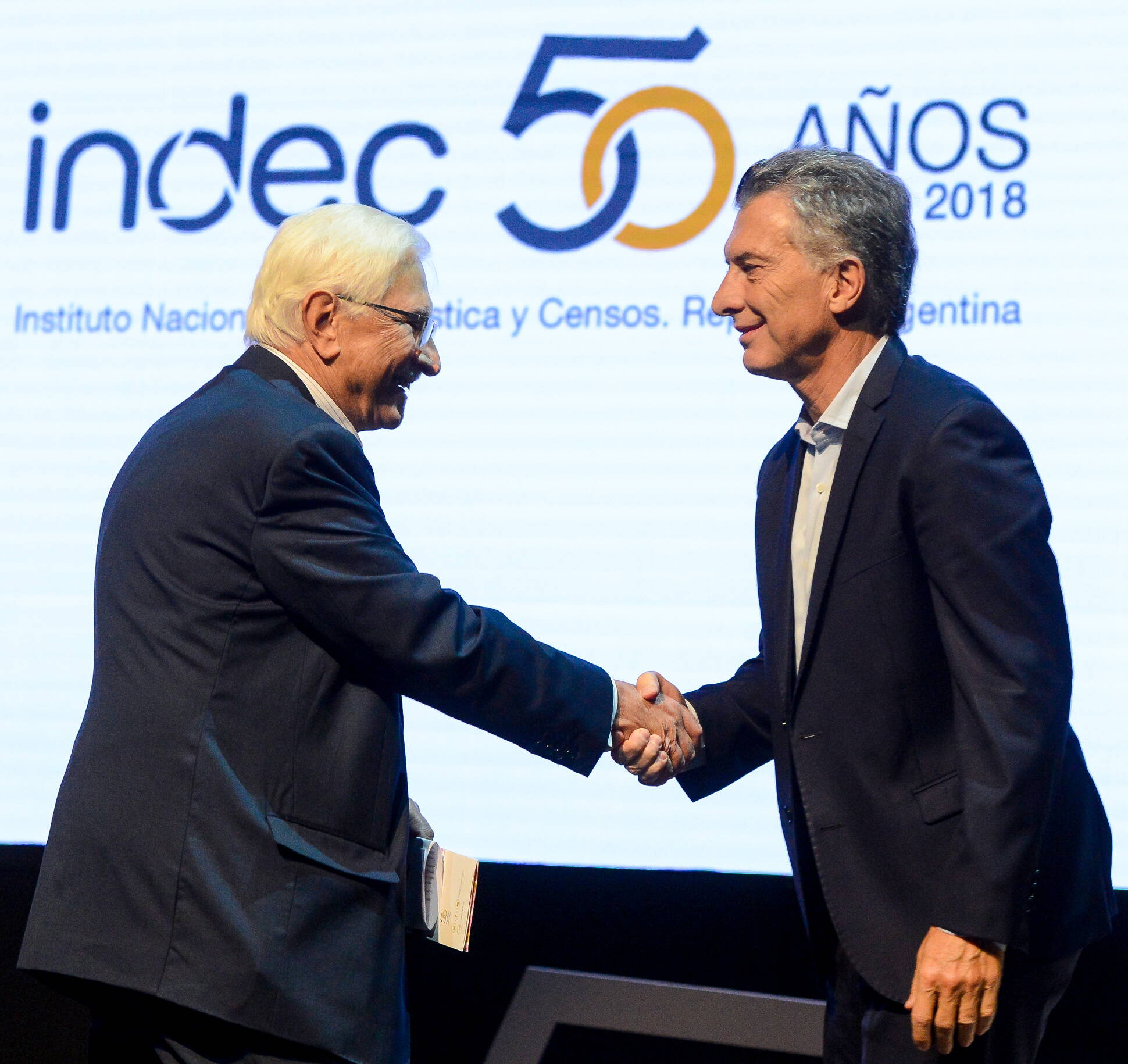El Presidente encabezó el acto por los 50 años del INDEC