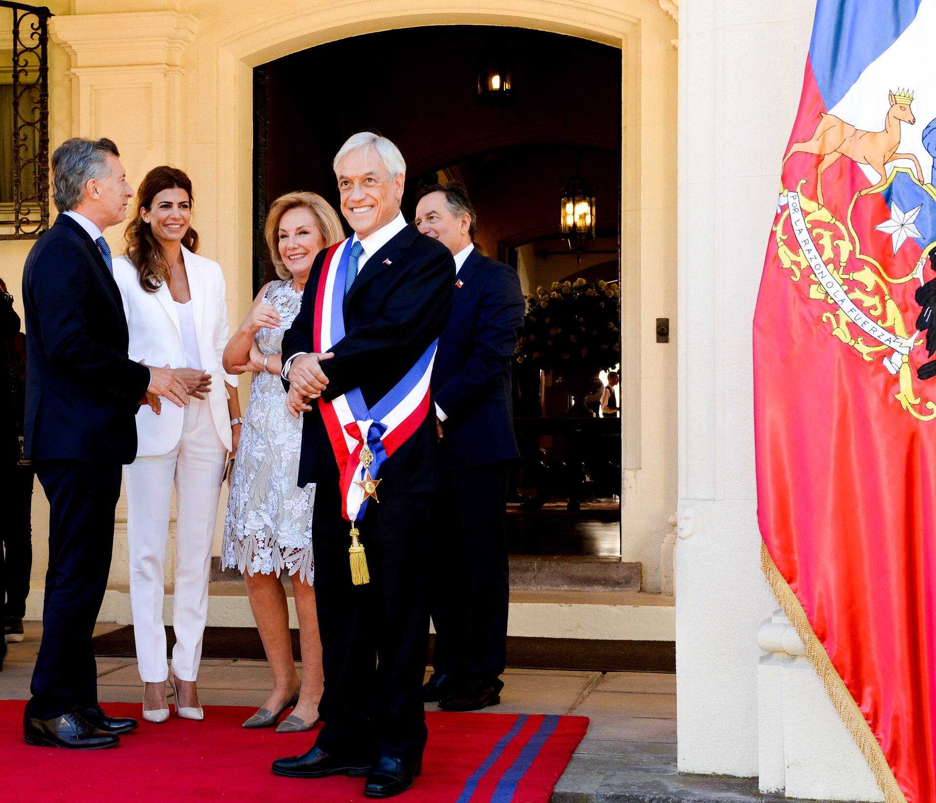 Juliana Awada participó de la asunción de Piñera en Chile