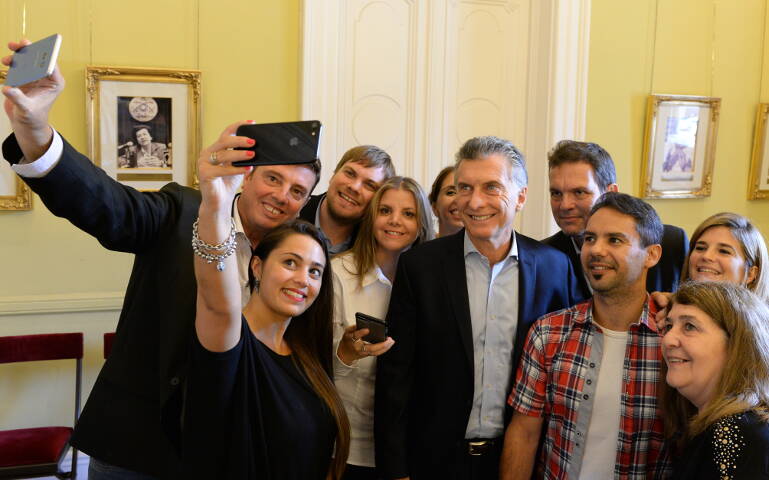 El Presidente mantuvo un encuentro con jóvenes emprendedores en la Casa Rosada