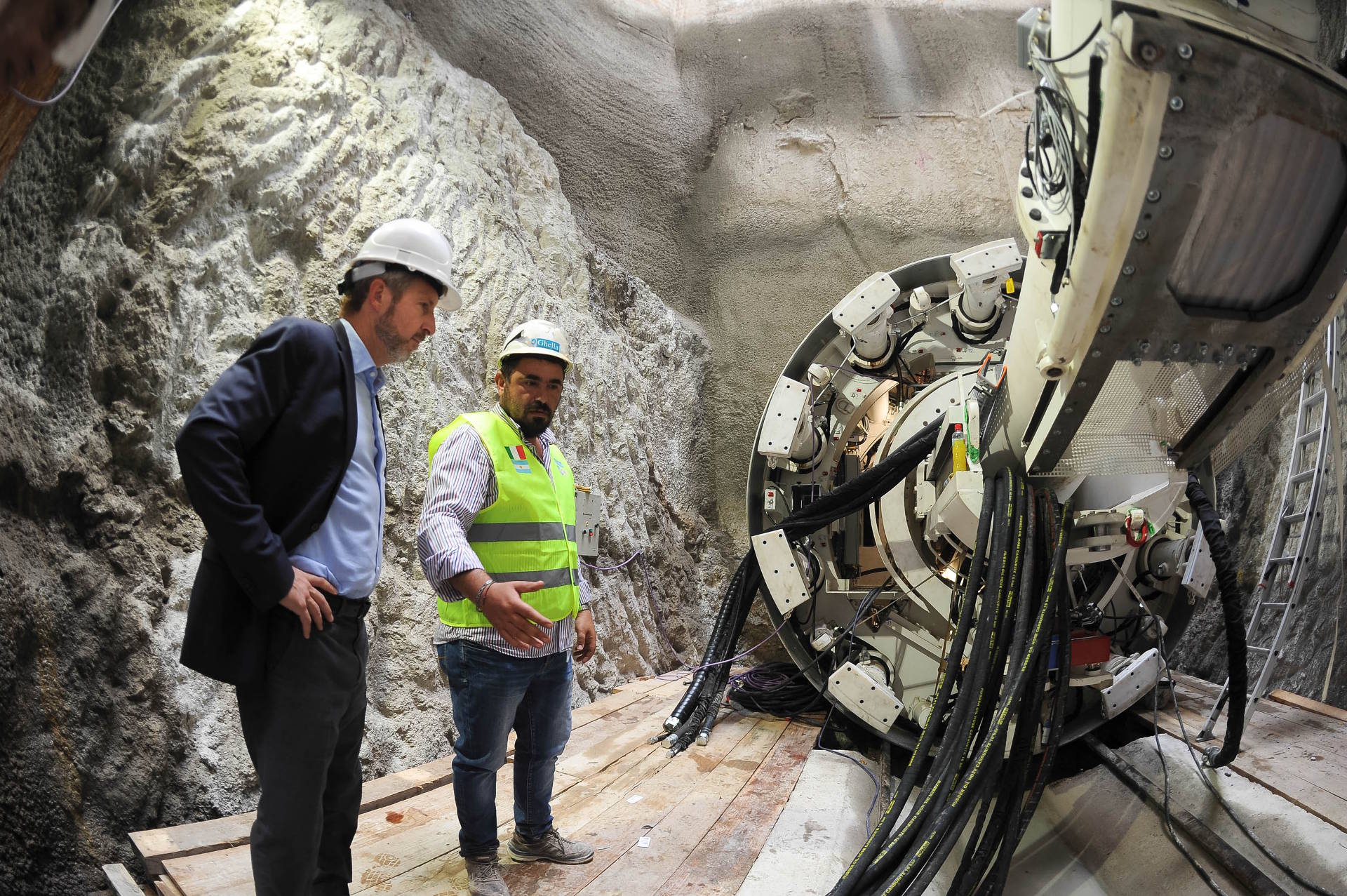 Se puso en marcha la tuneladora que construye un colector cloacal del sistema Matanza-Riachuelo 