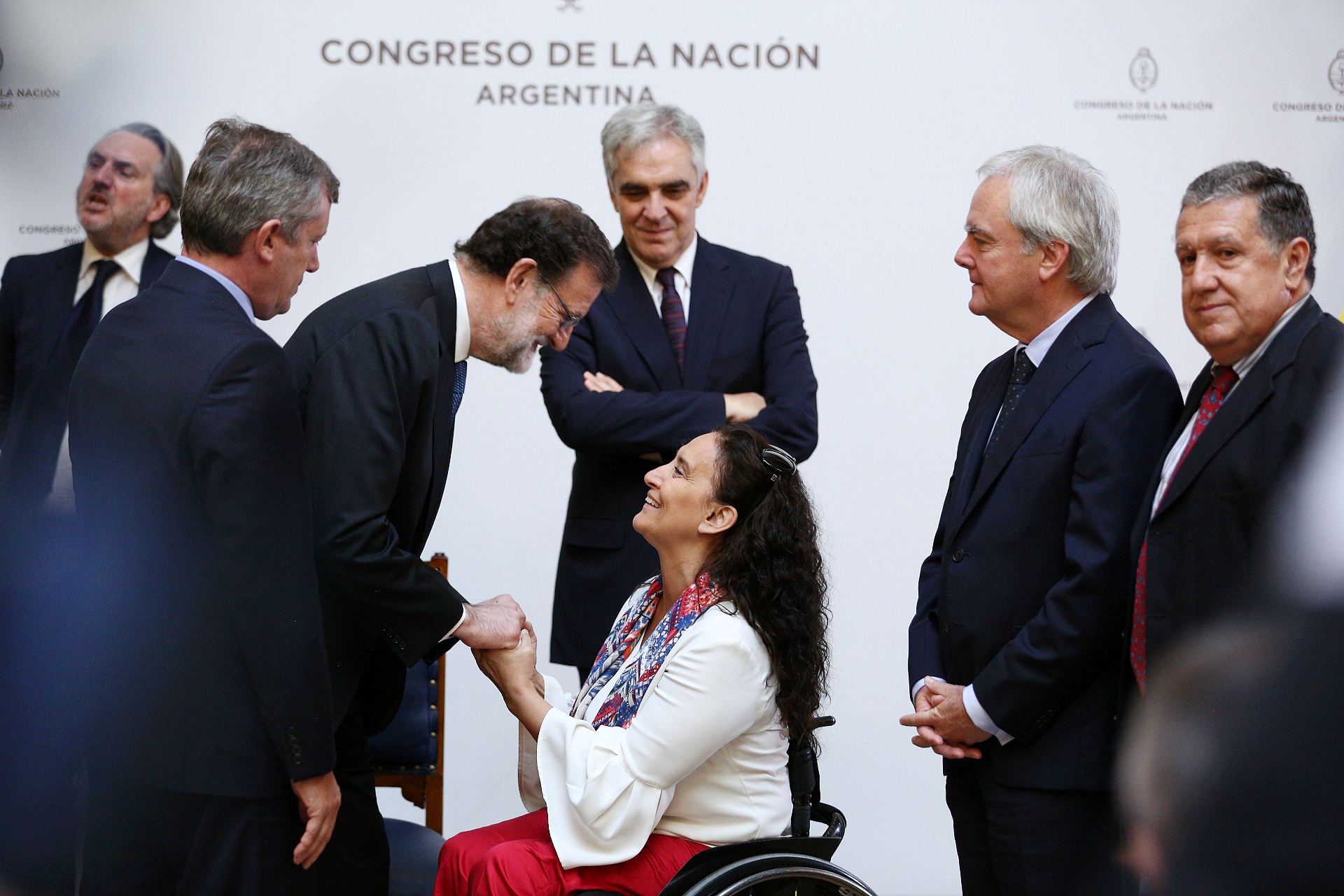 Michetti recibió a Rajoy en el Congreso
