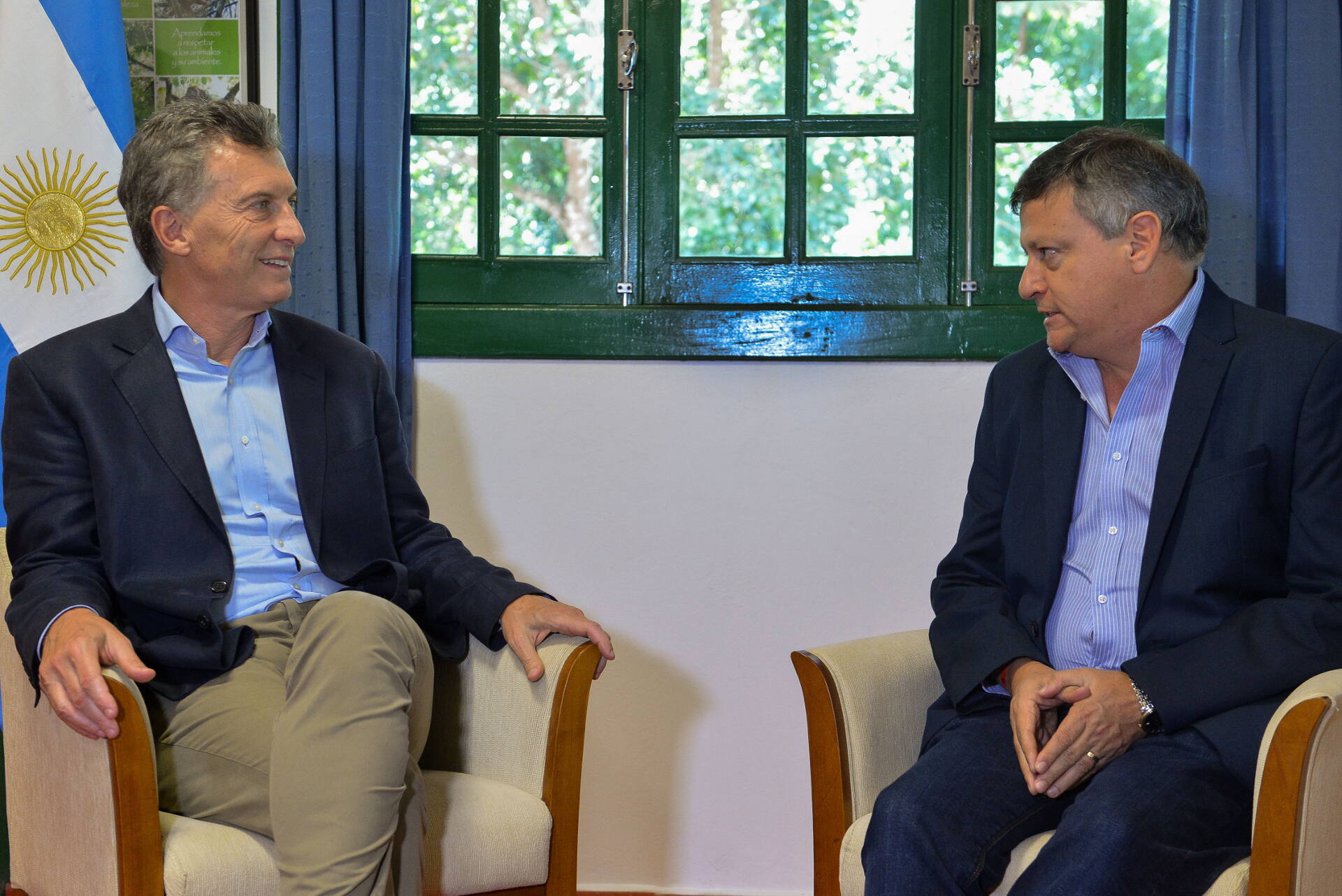 El presidente Mauricio Macri con el gobernador del Chaco, Domingo Peppo