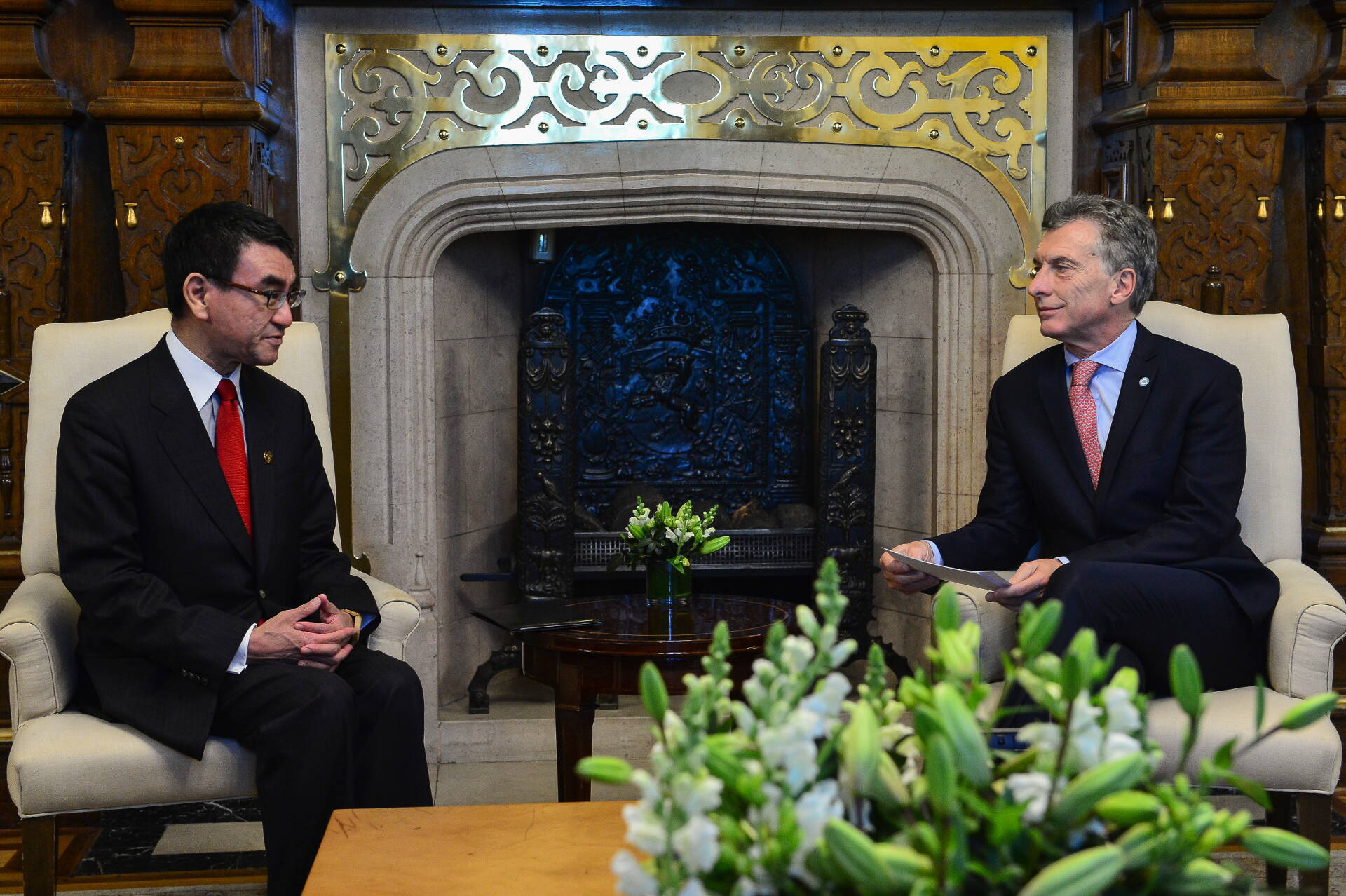 El presidente Macri recibió al canciller de Japón
