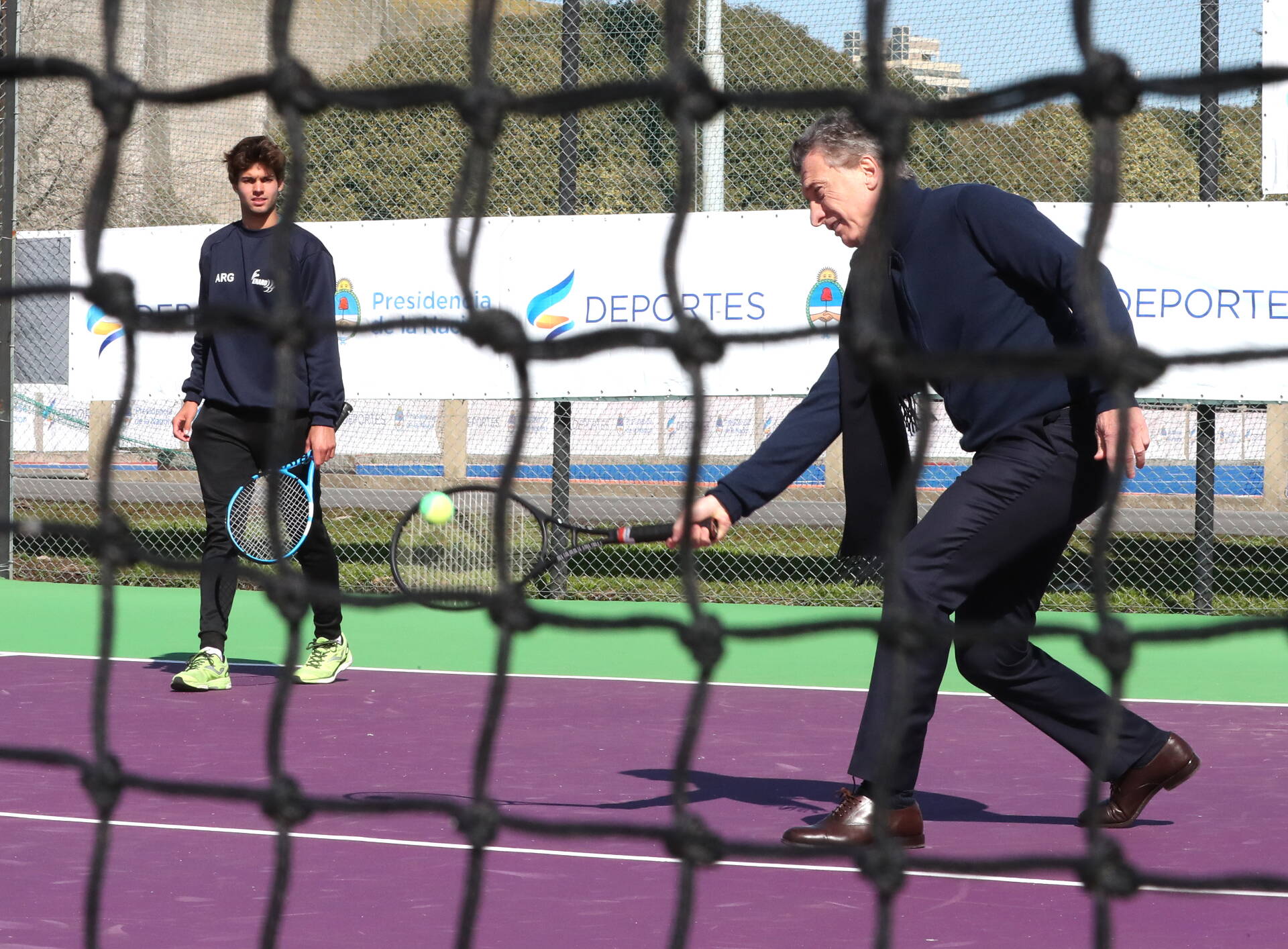 El presidente Macri mantuvo un encuentro con tenistas en el Cenard