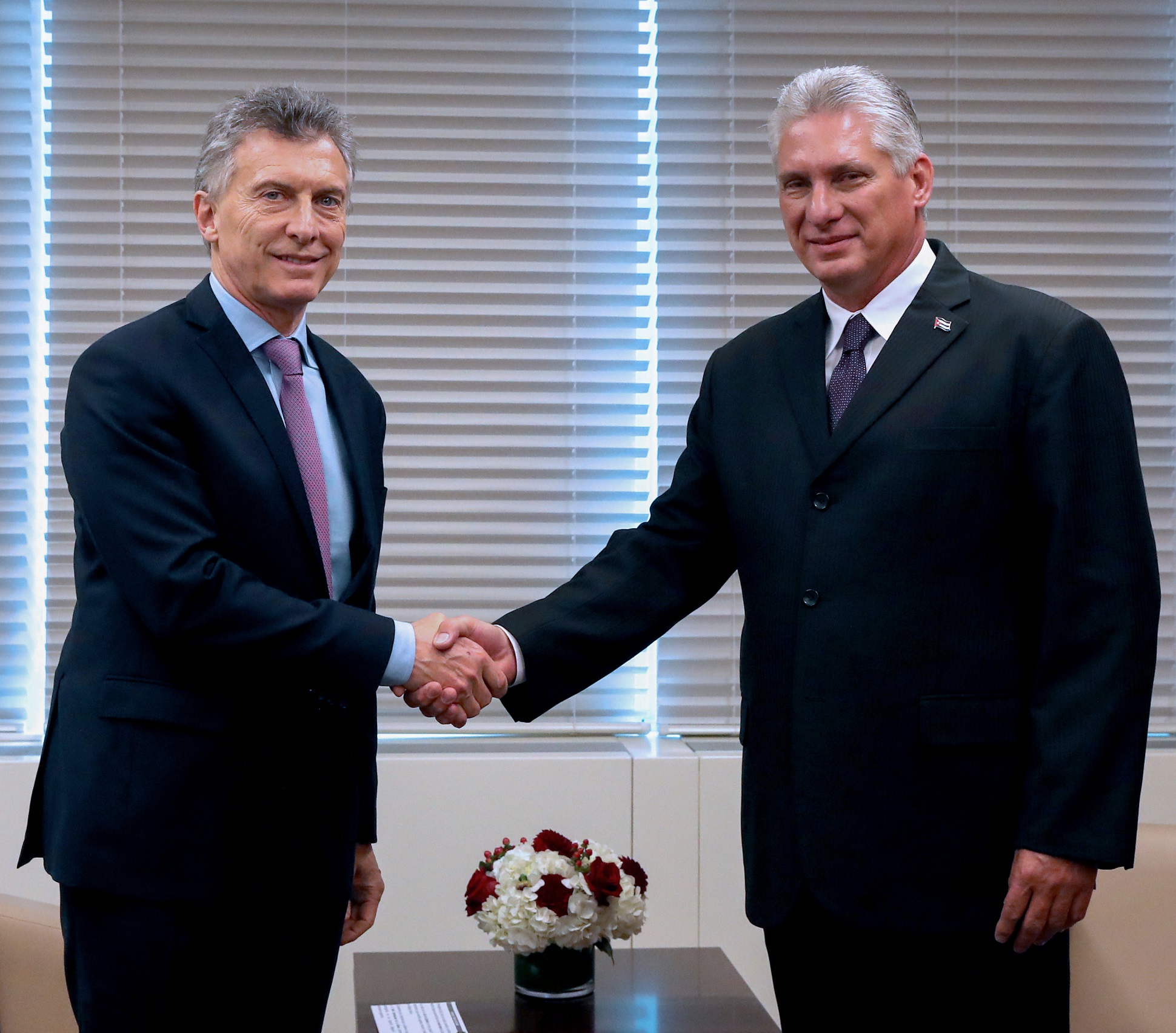 El presidente Macri se reunió con su par de Cuba, Díaz-Canel