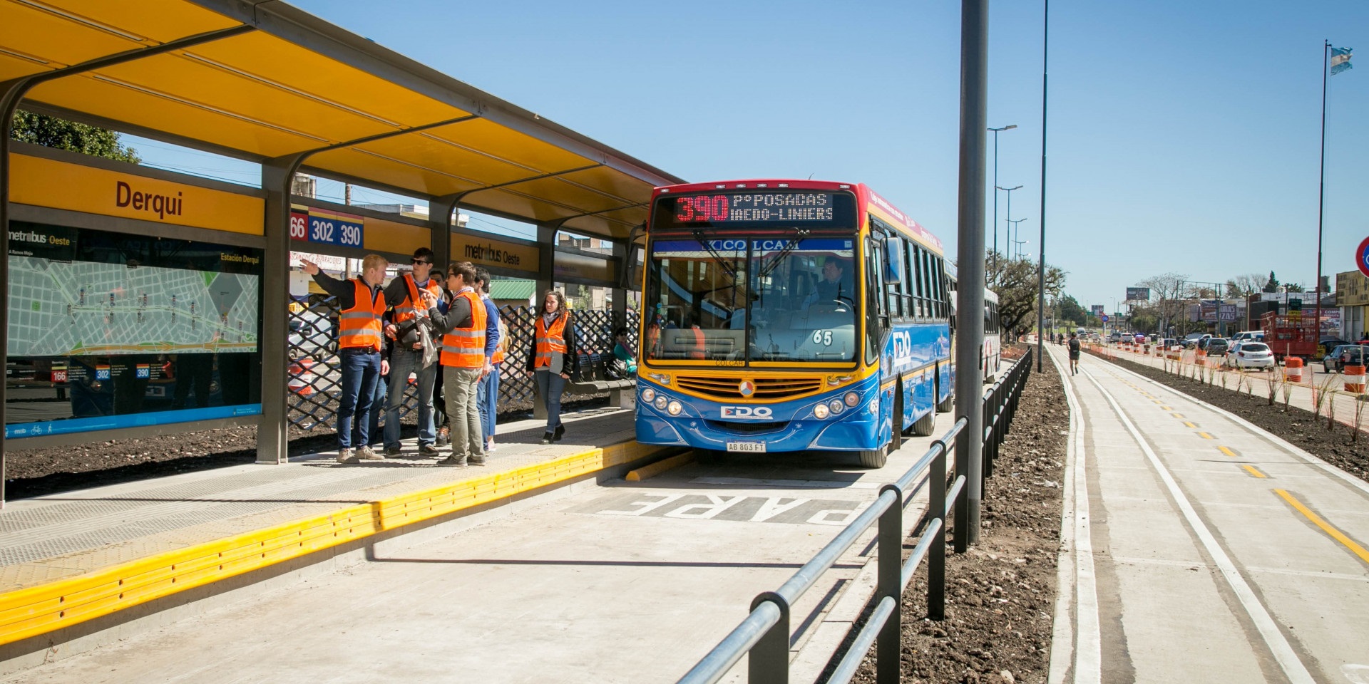 Se hicieron las primeras pruebas del Metrobus del Oeste en Morón