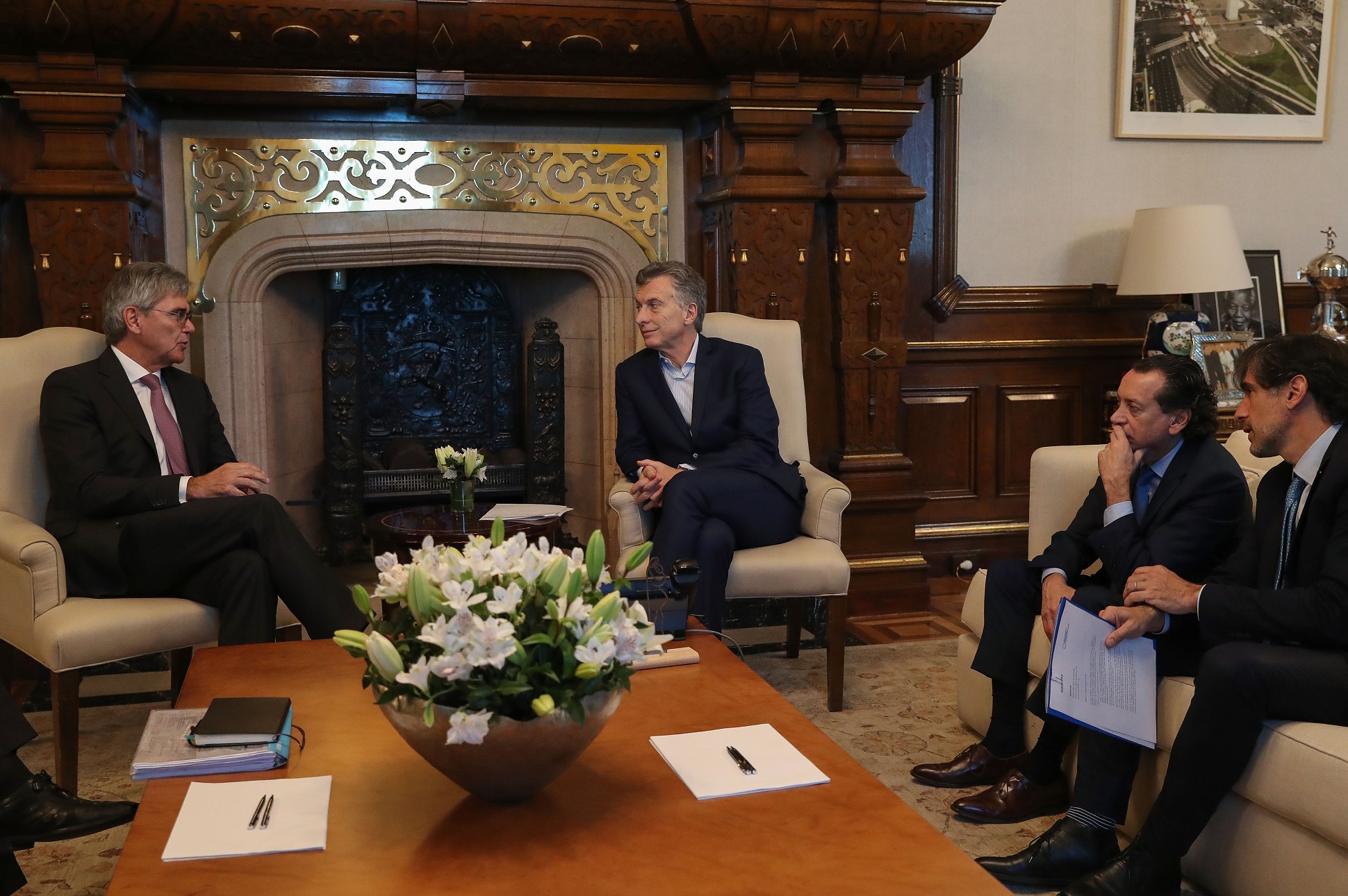 El presidente Macri recibió al CEO global de Siemens, Joe Kaeser