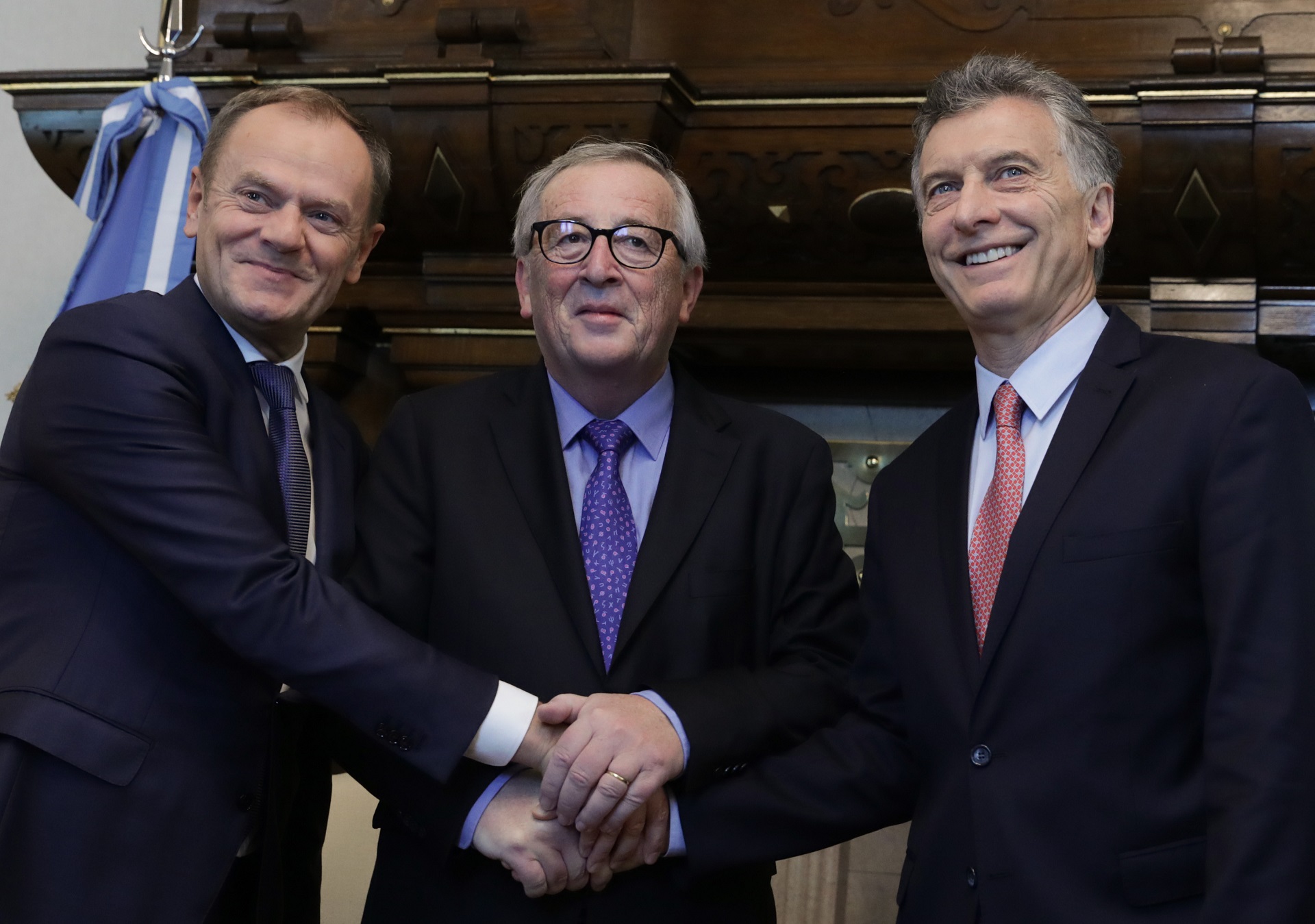 Mauricio Macri recibió a los presidentes del Consejo Europeo