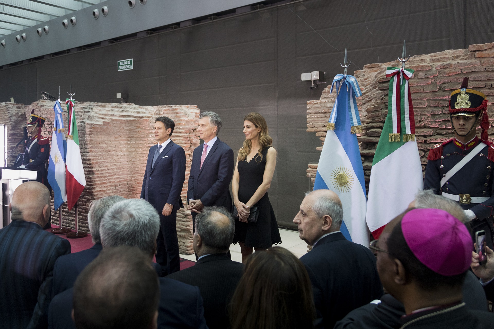 Juliana Awada en la recepción del Presidente del Consejo de Ministros de Italia, Giuseppe Conte