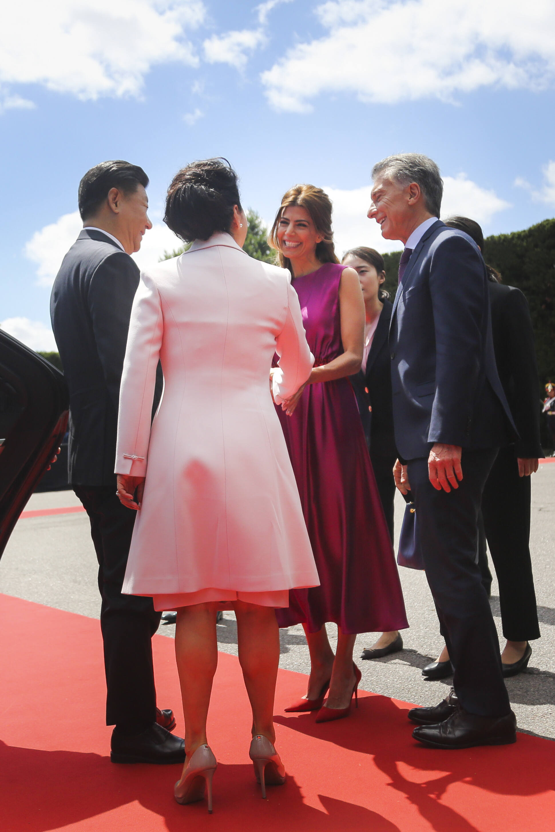 El presidente Macri y la primera dama recibieron en Olivos al presidente de China