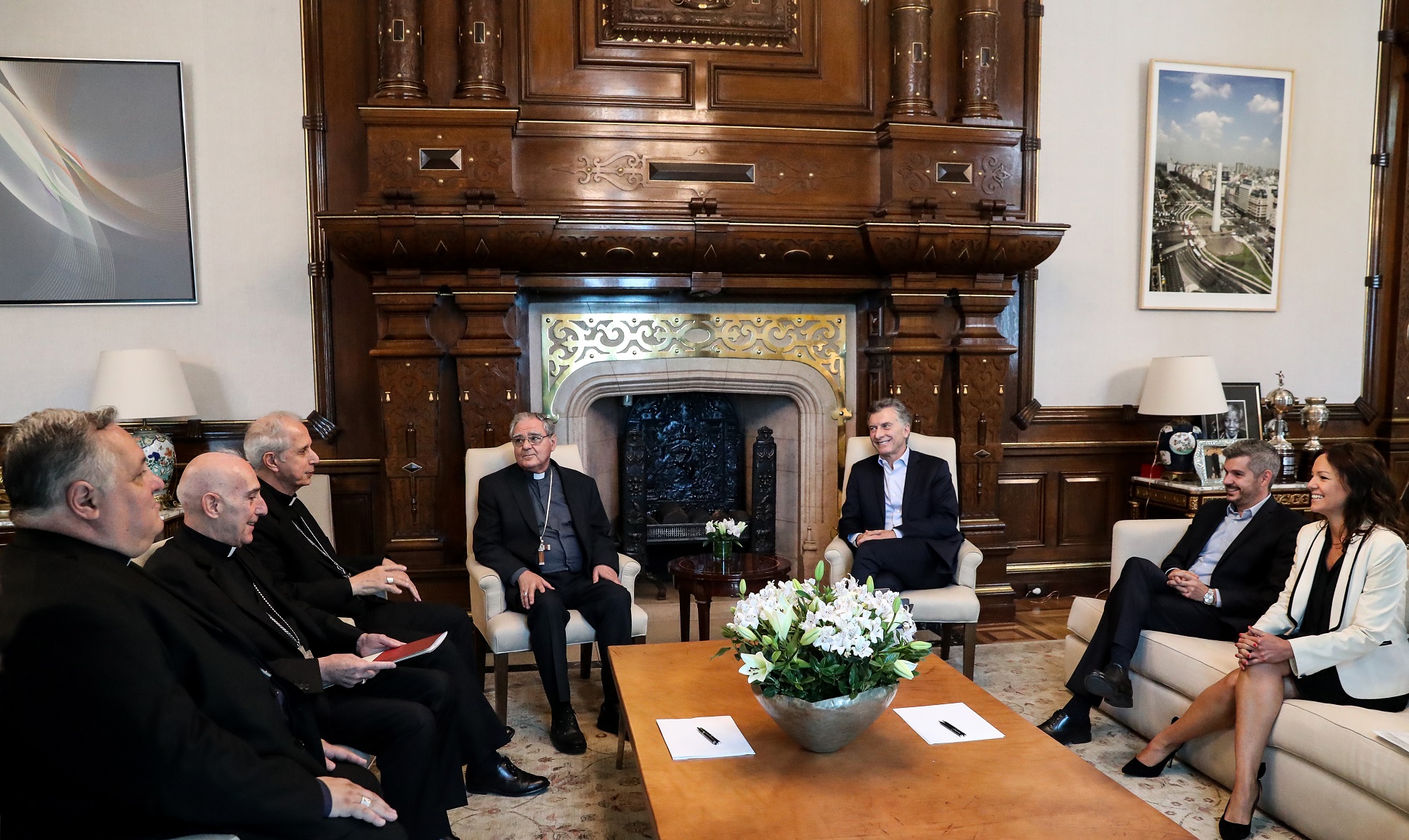 El Presidente recibió a la cúpula de la Conferencia Episcopal