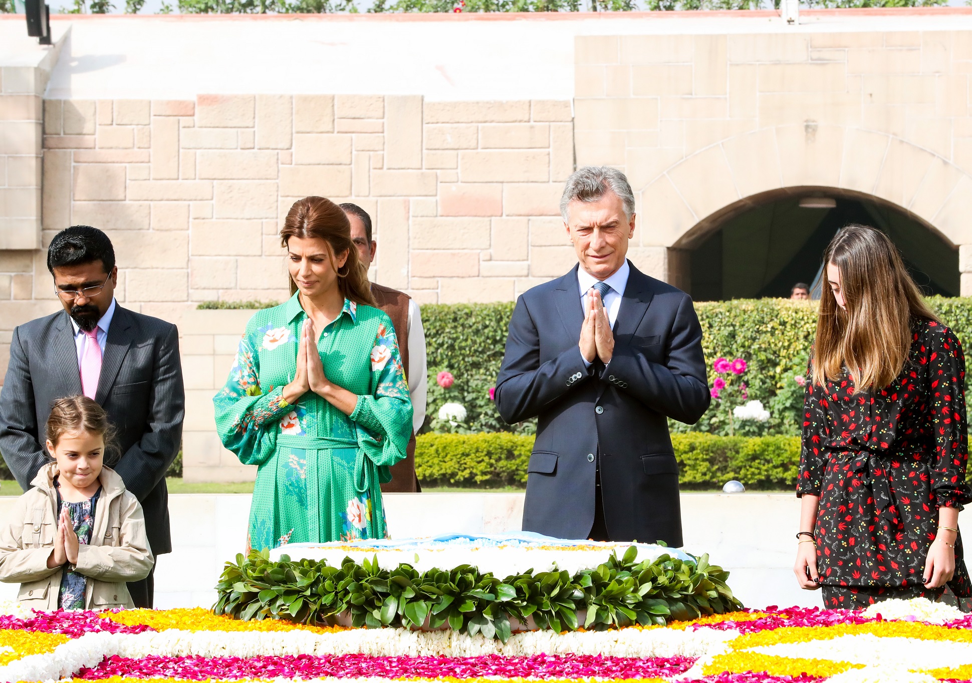 El presidente Macri rindió homenaje al Mahatma Gandhi