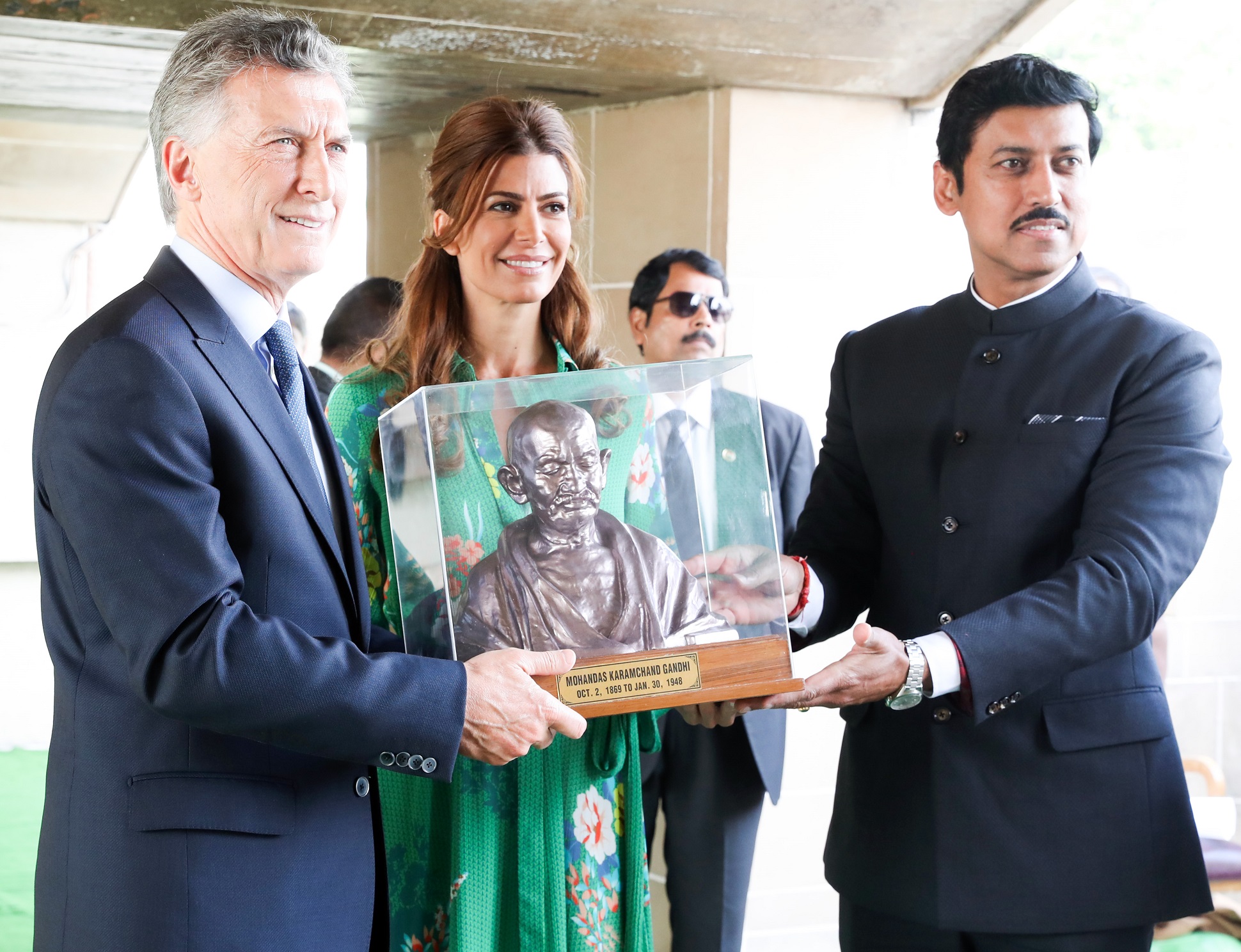 El presidente Macri rindió homenaje al Mahatma Gandhi