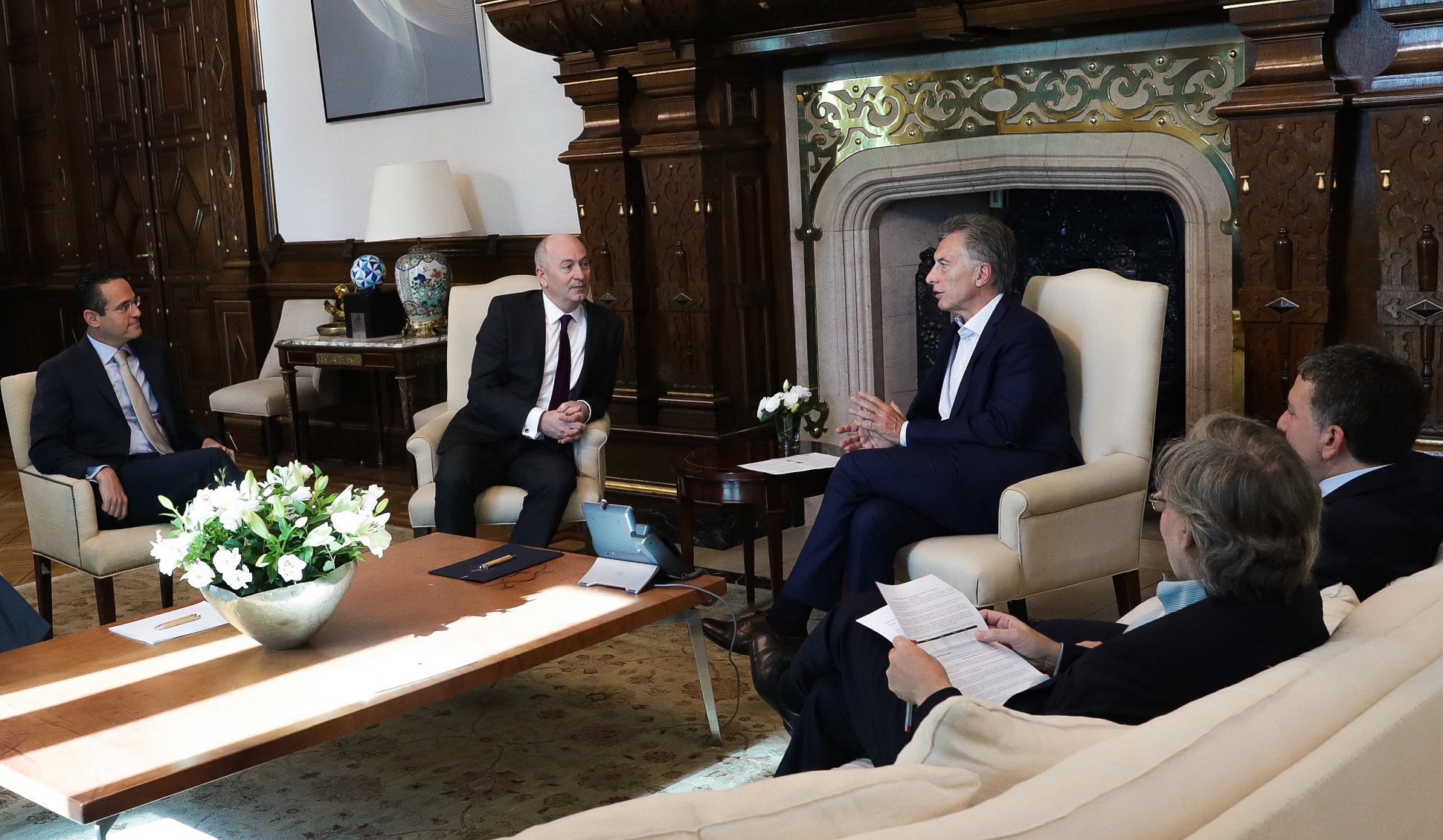 El presidente Macri recibió a directivos de la empresa Shell