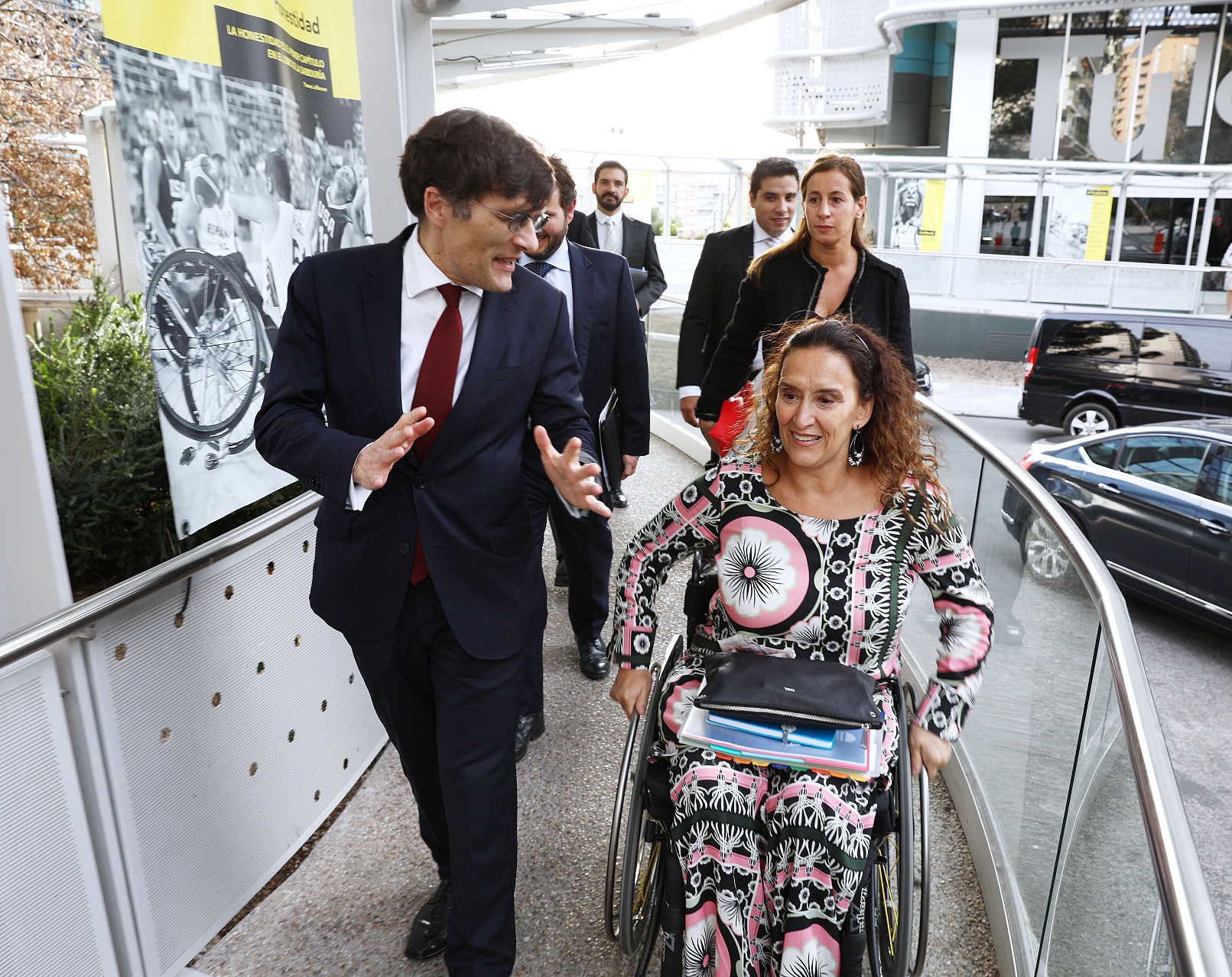 Michetti junto a una de las principales organizaciones españolas sobre discapacidad