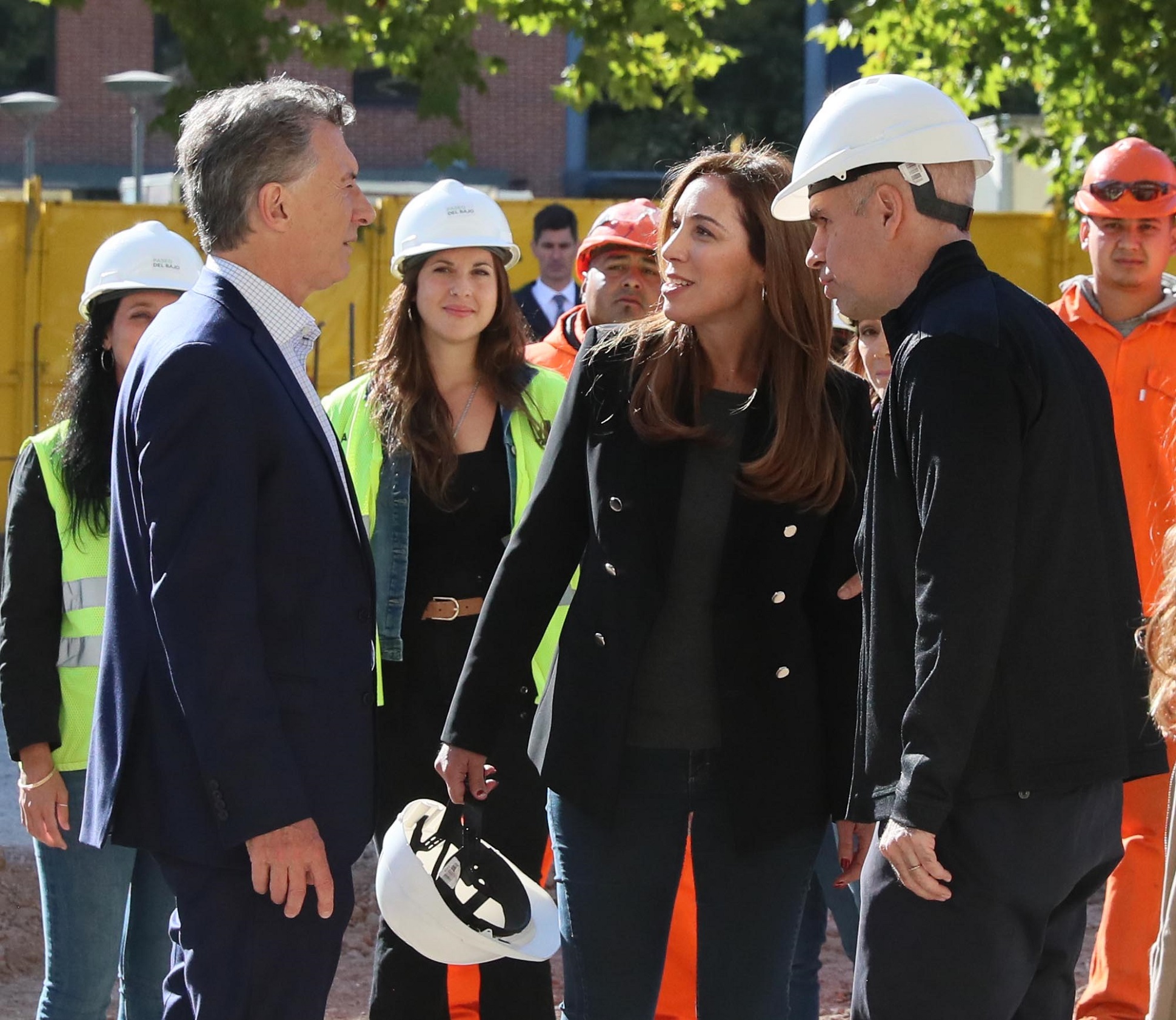 El presidente Mauricio Macri recorrió el Paseo del Bajo