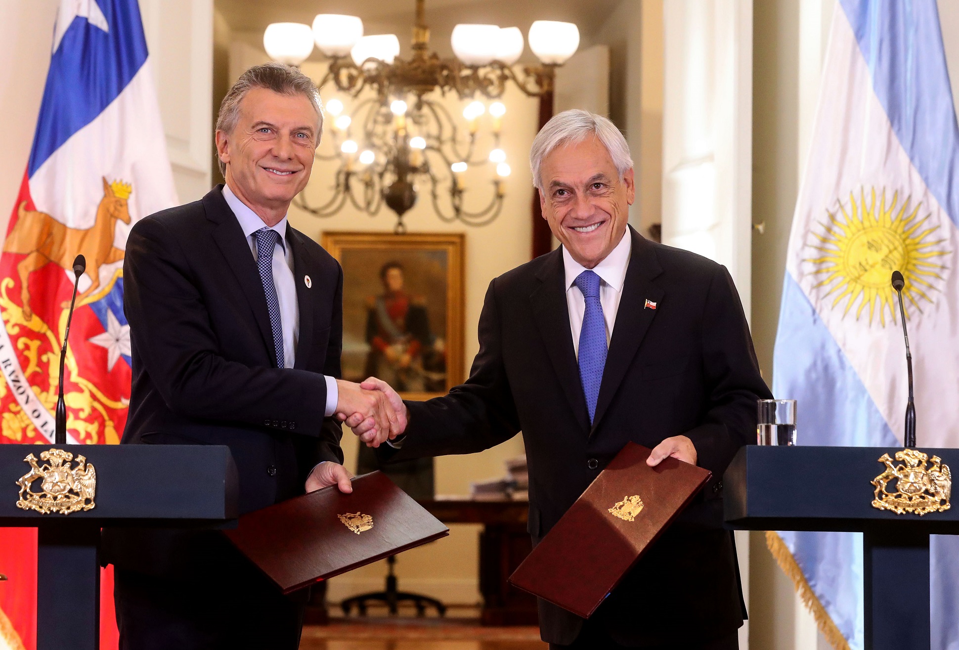 Declaración conjunta de los presidentes Macri y Piñera